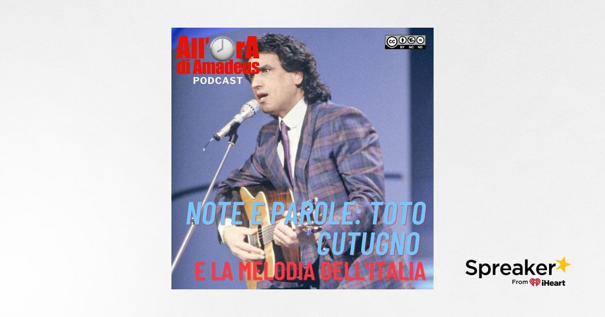 Luca Valerio Note E Parole Toto Cutugno E La Melodia Dell Italia