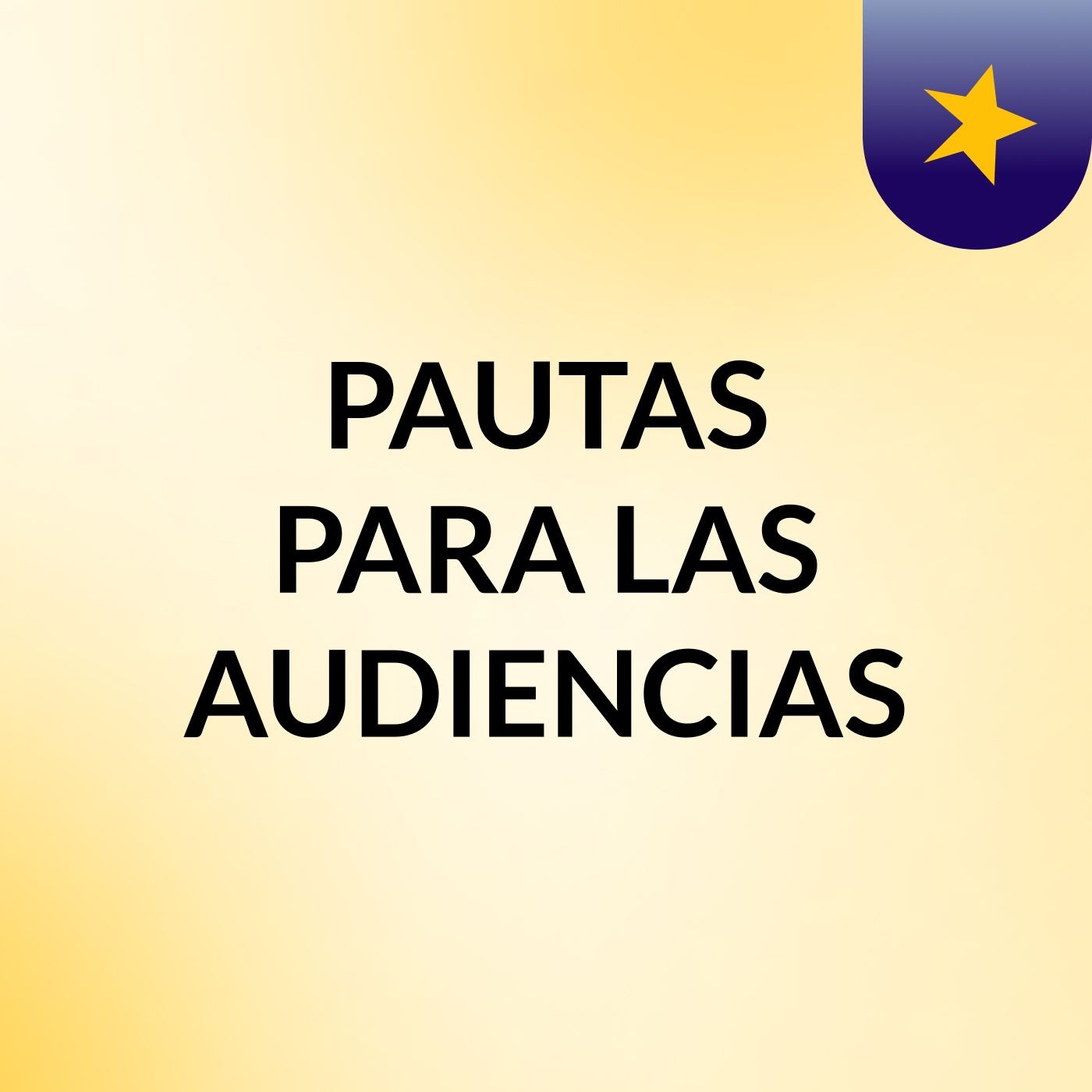 PAUTAS PARA LAS AUDIENCIAS