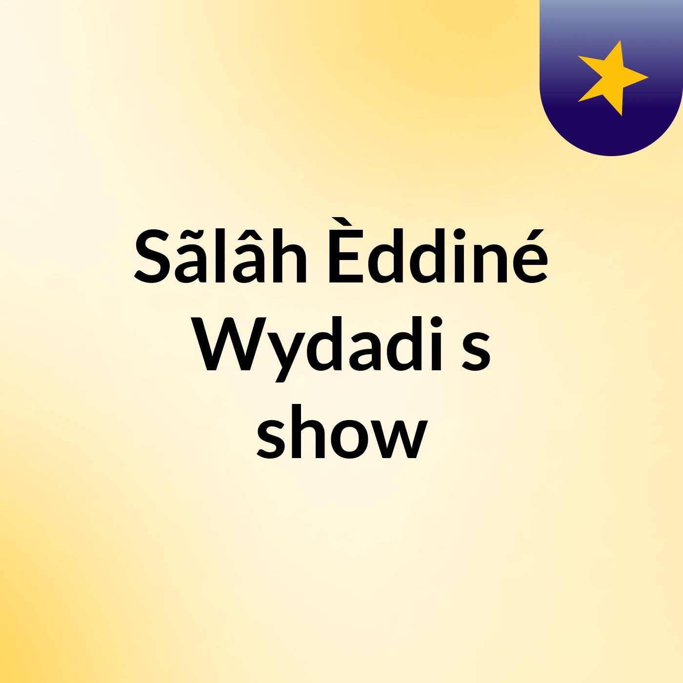 Sãlâh Èddiné Wydadi's show