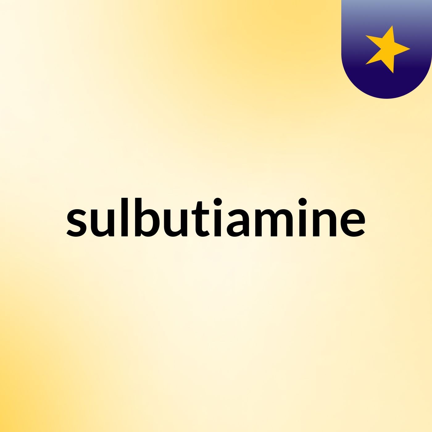sulbutiamine