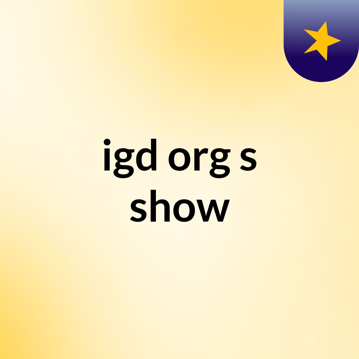 igd org's show
