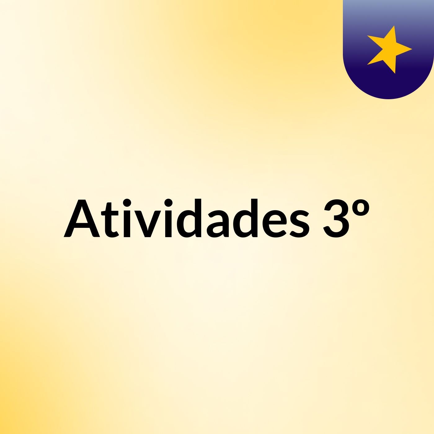 Atividades 3º