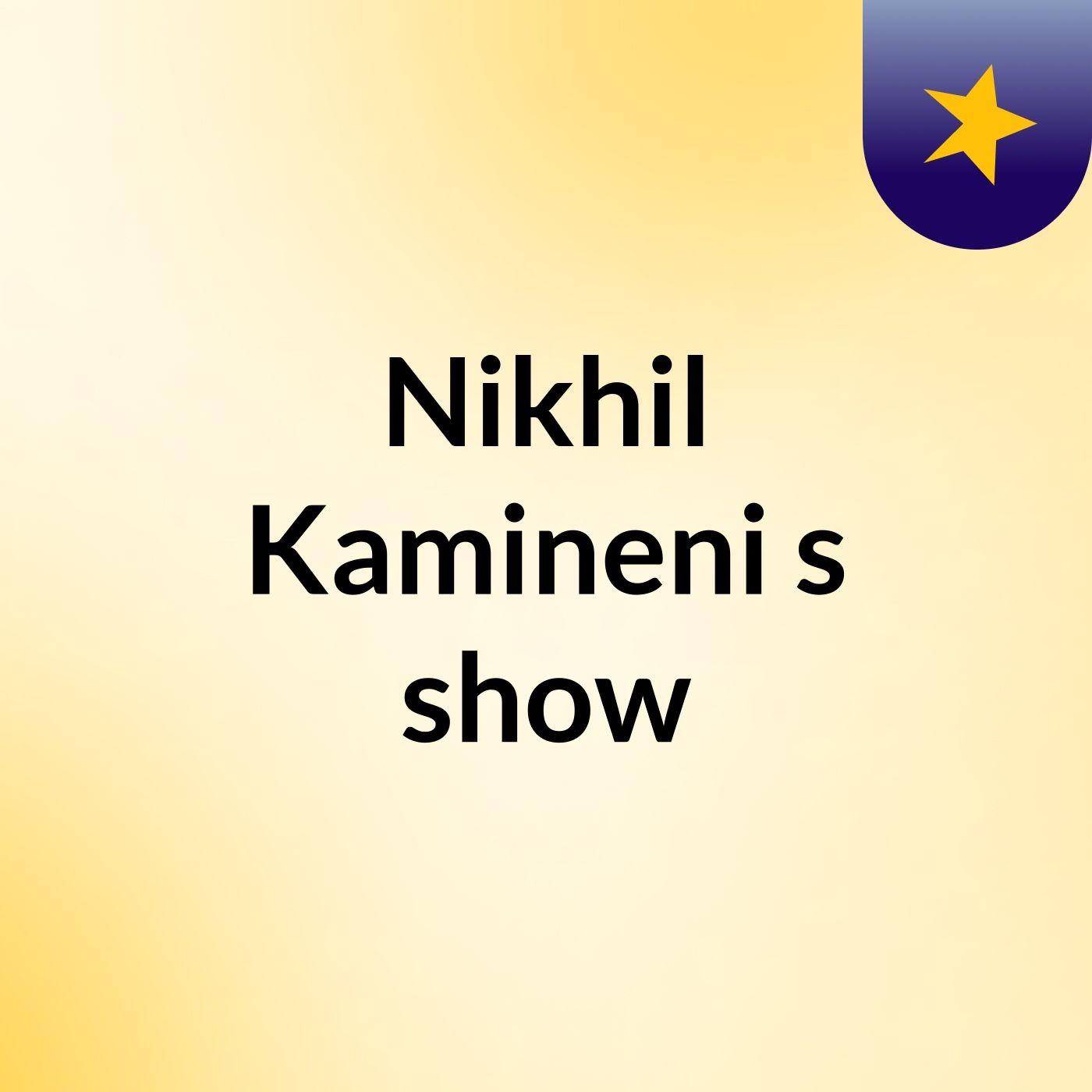 Nikhil Kamineni's show