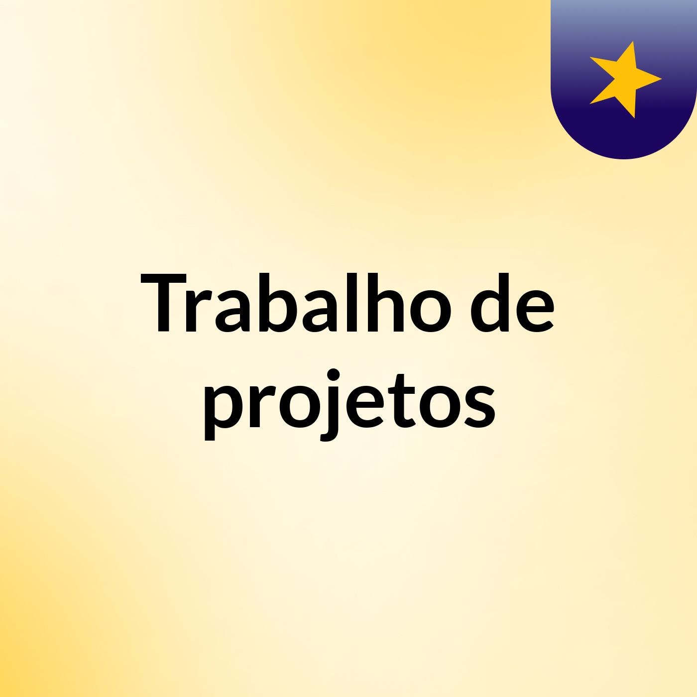 Trabalho de projetos