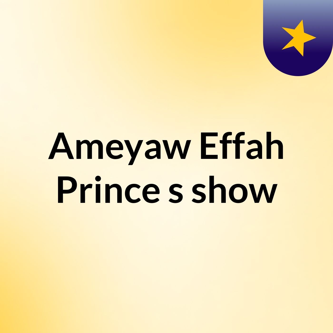 Ameyaw Effah Prince's show