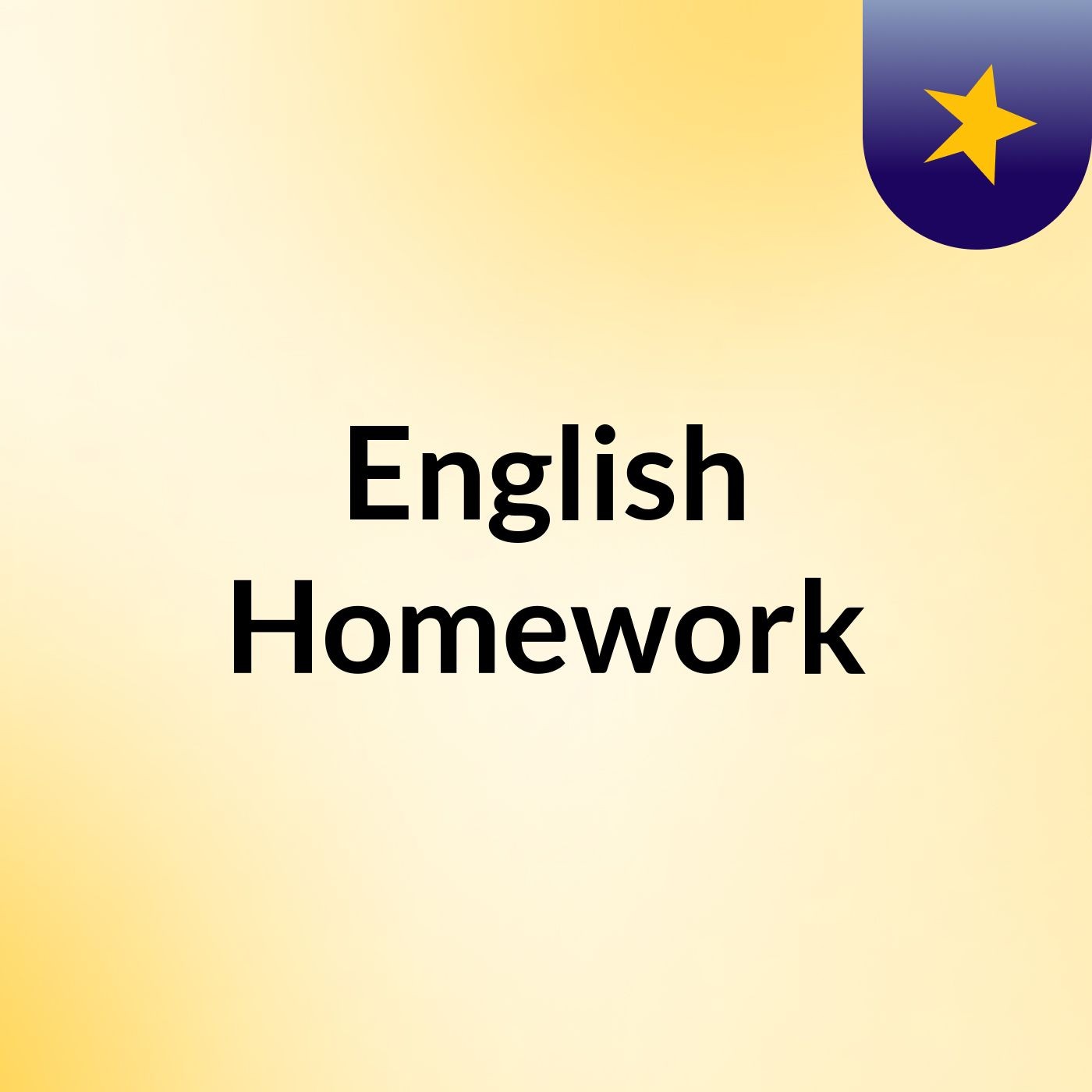 English Homework
