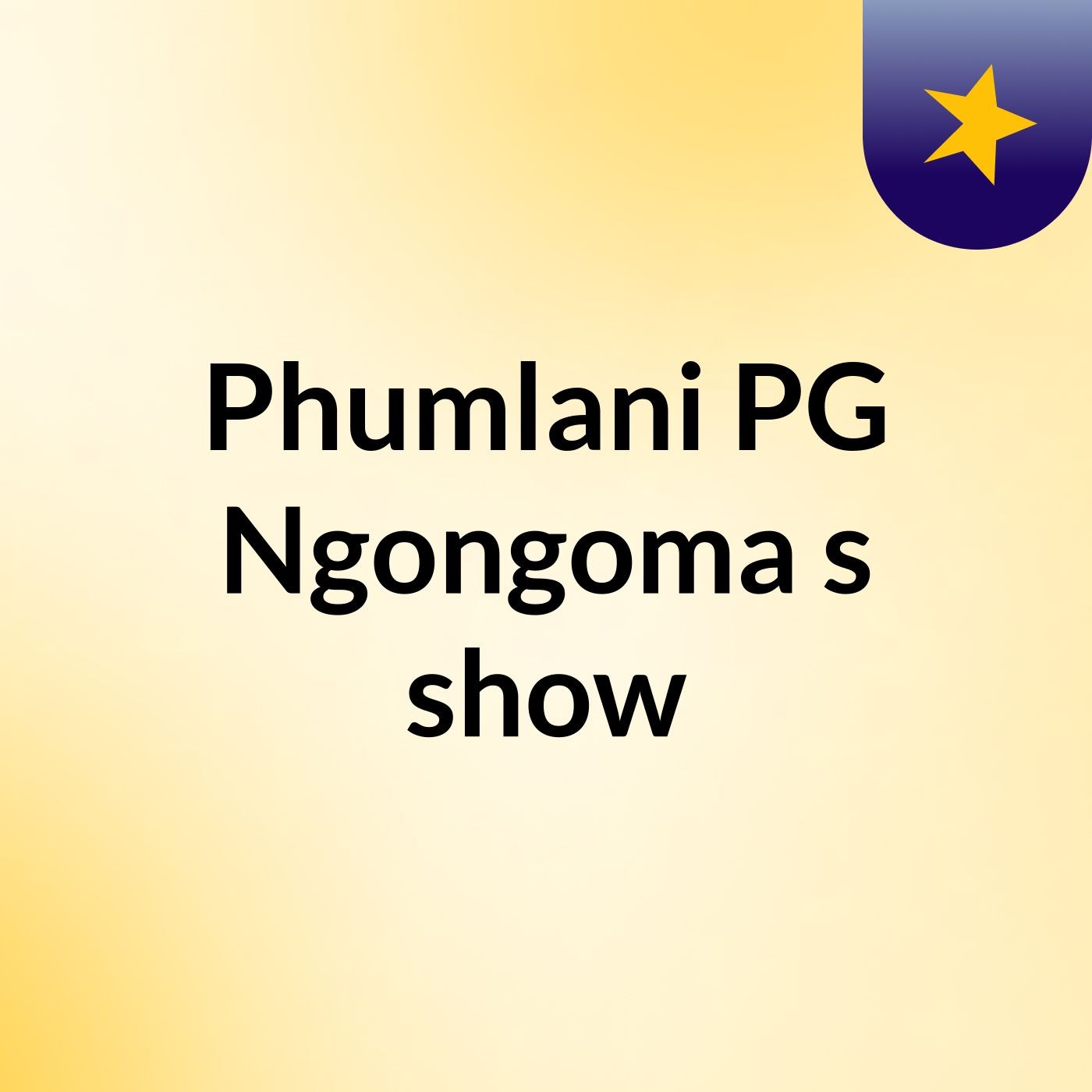 Phumlani PG Ngongoma's show