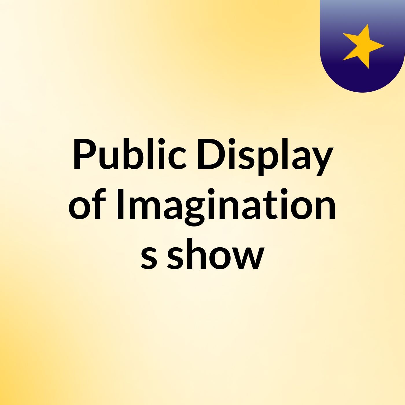 Public Display of Imagination's show cover art