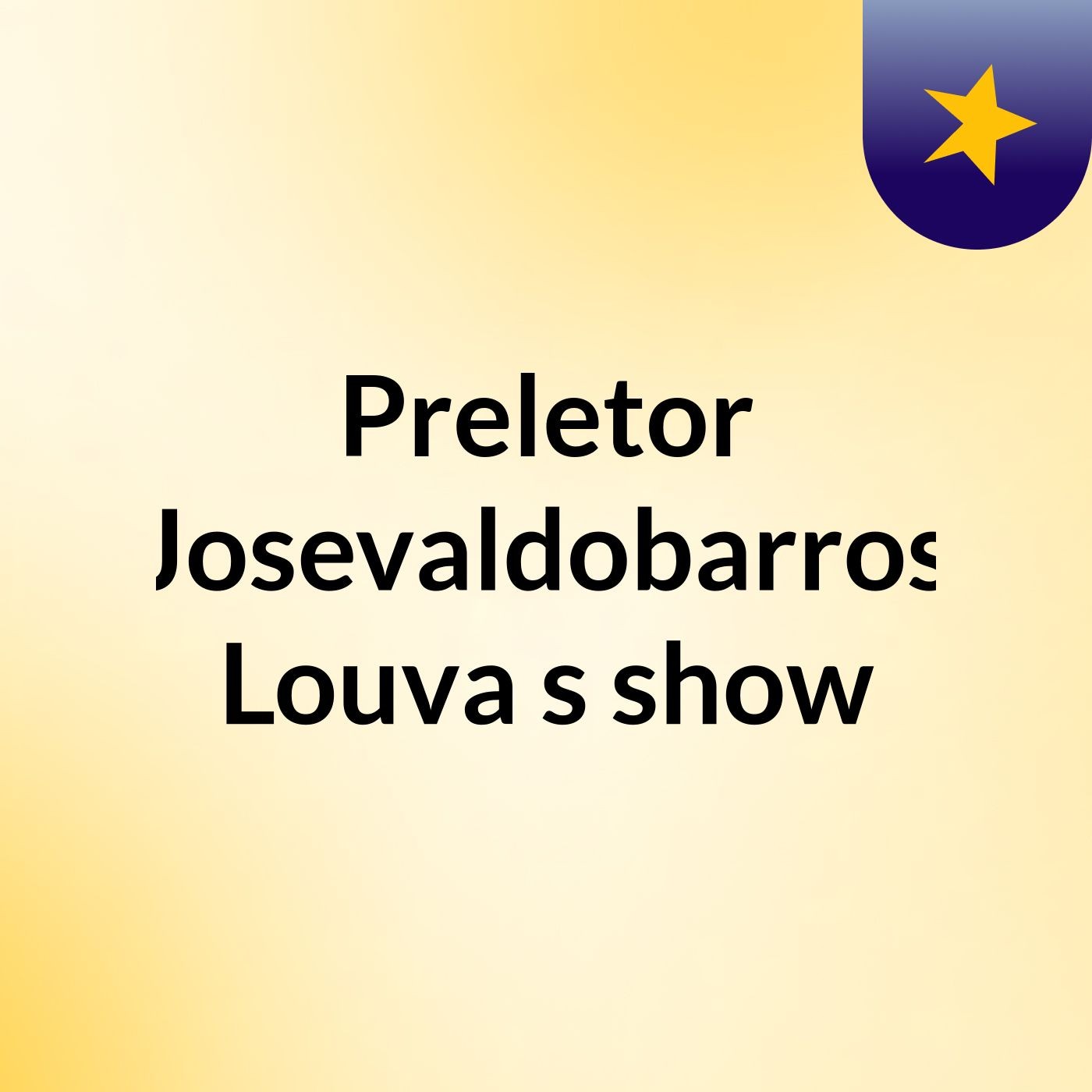Preletor Josevaldobarros Louva's show
