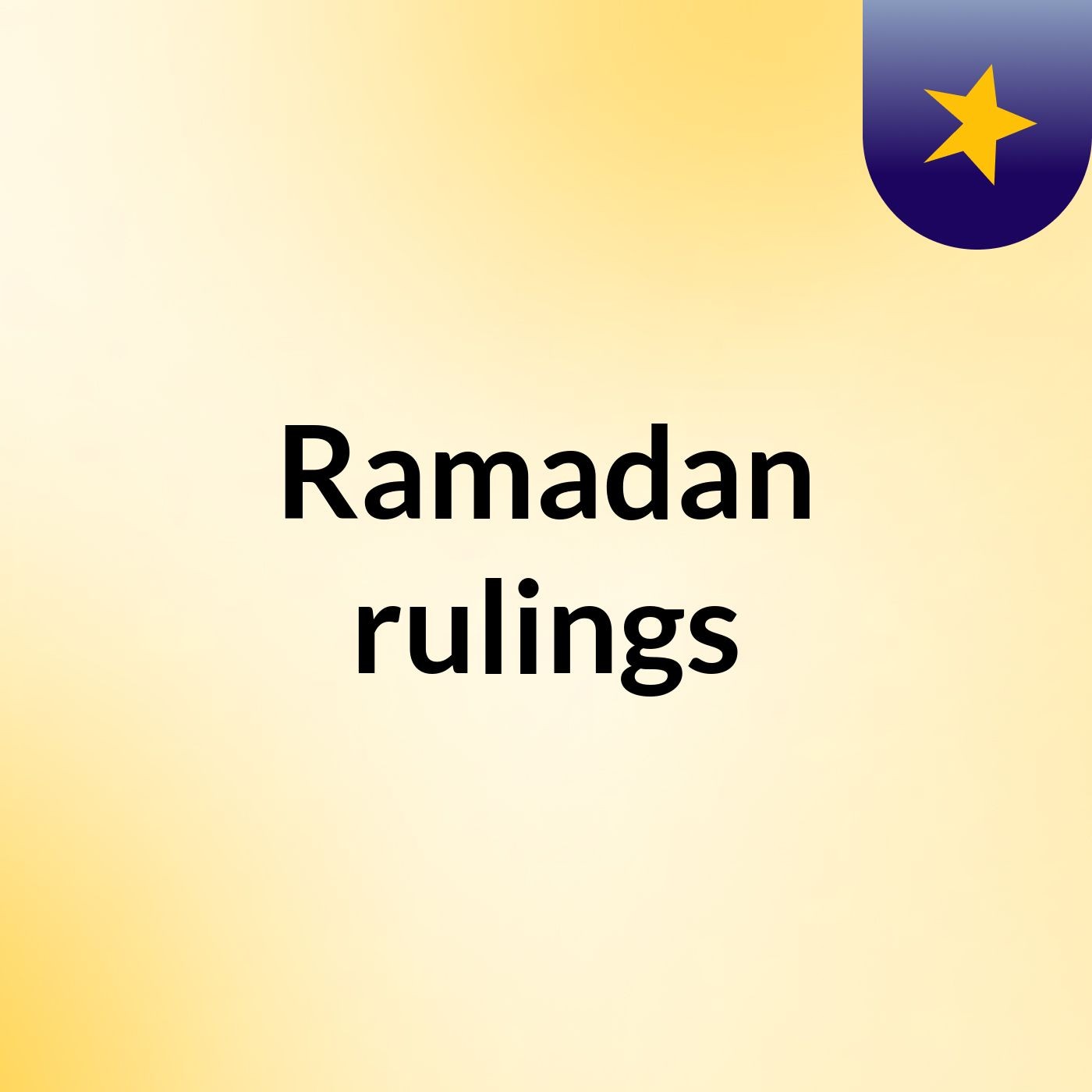 Ramadan rulings