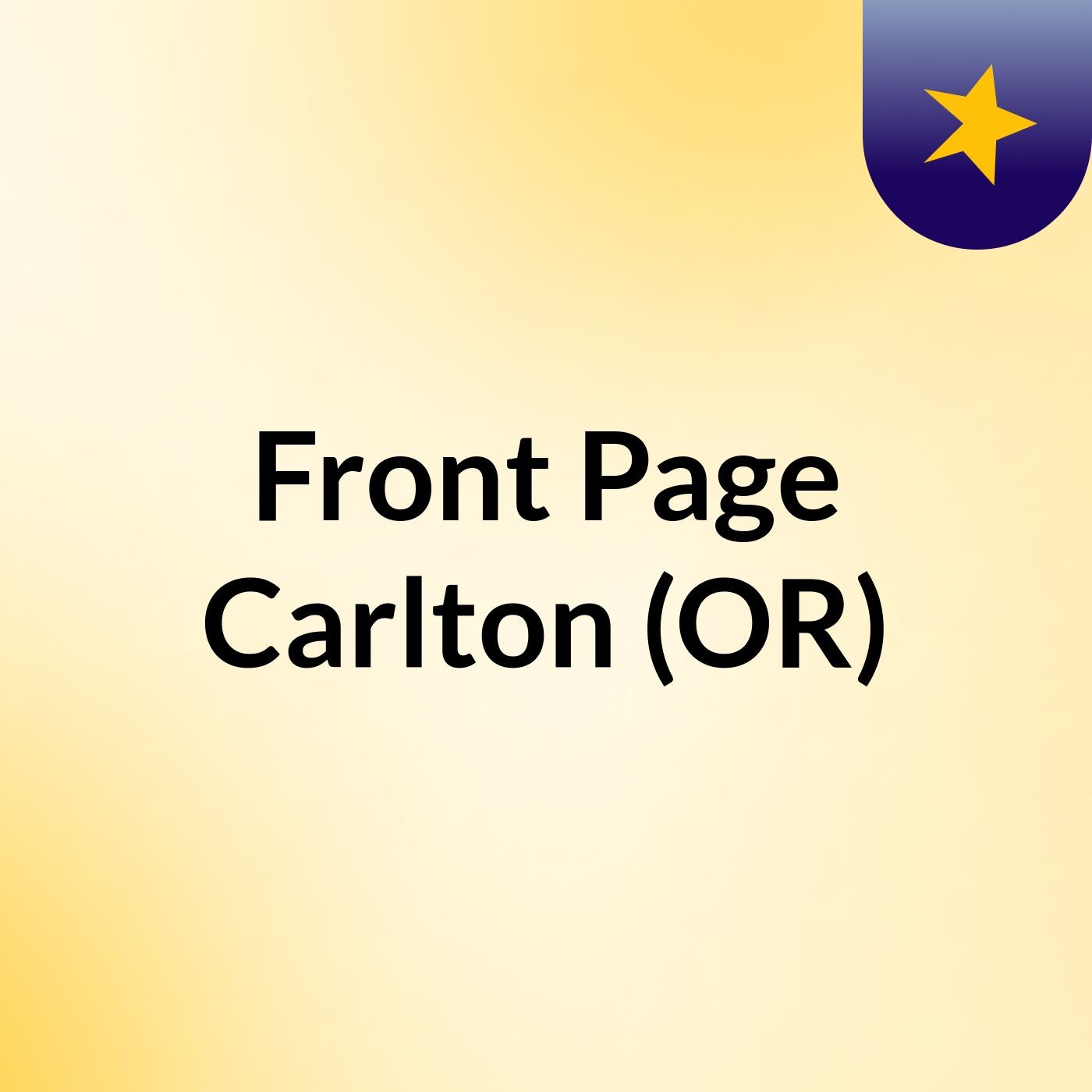 Front Page Carlton (OR)