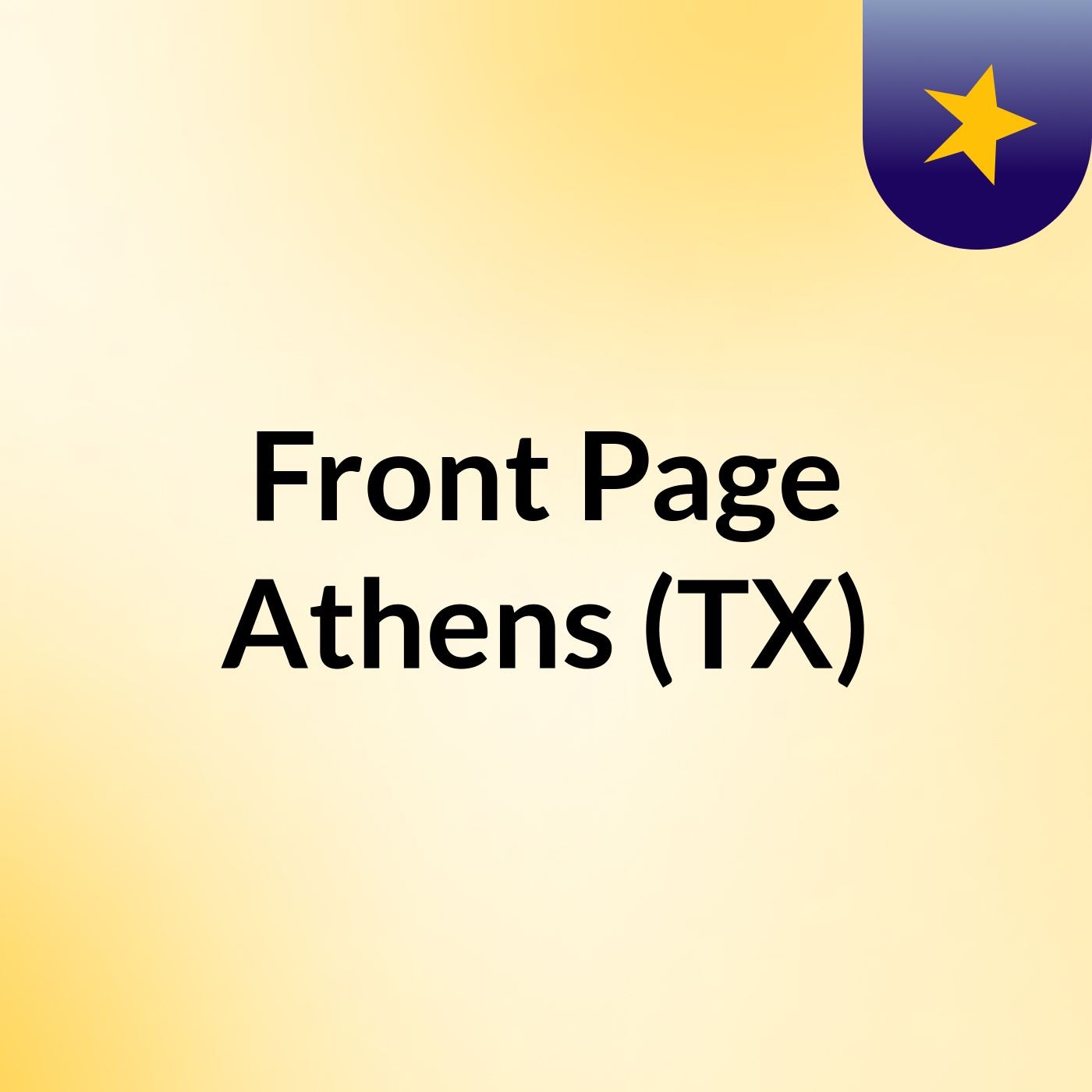 Front Page Athens (TX)