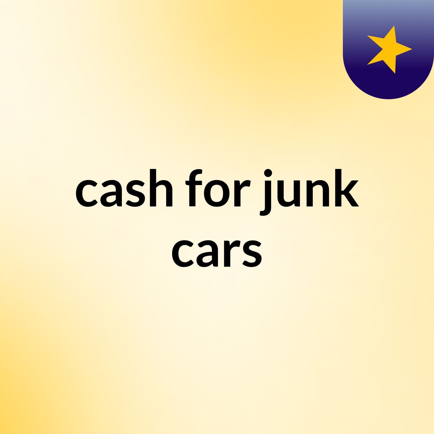 cash for junk cars