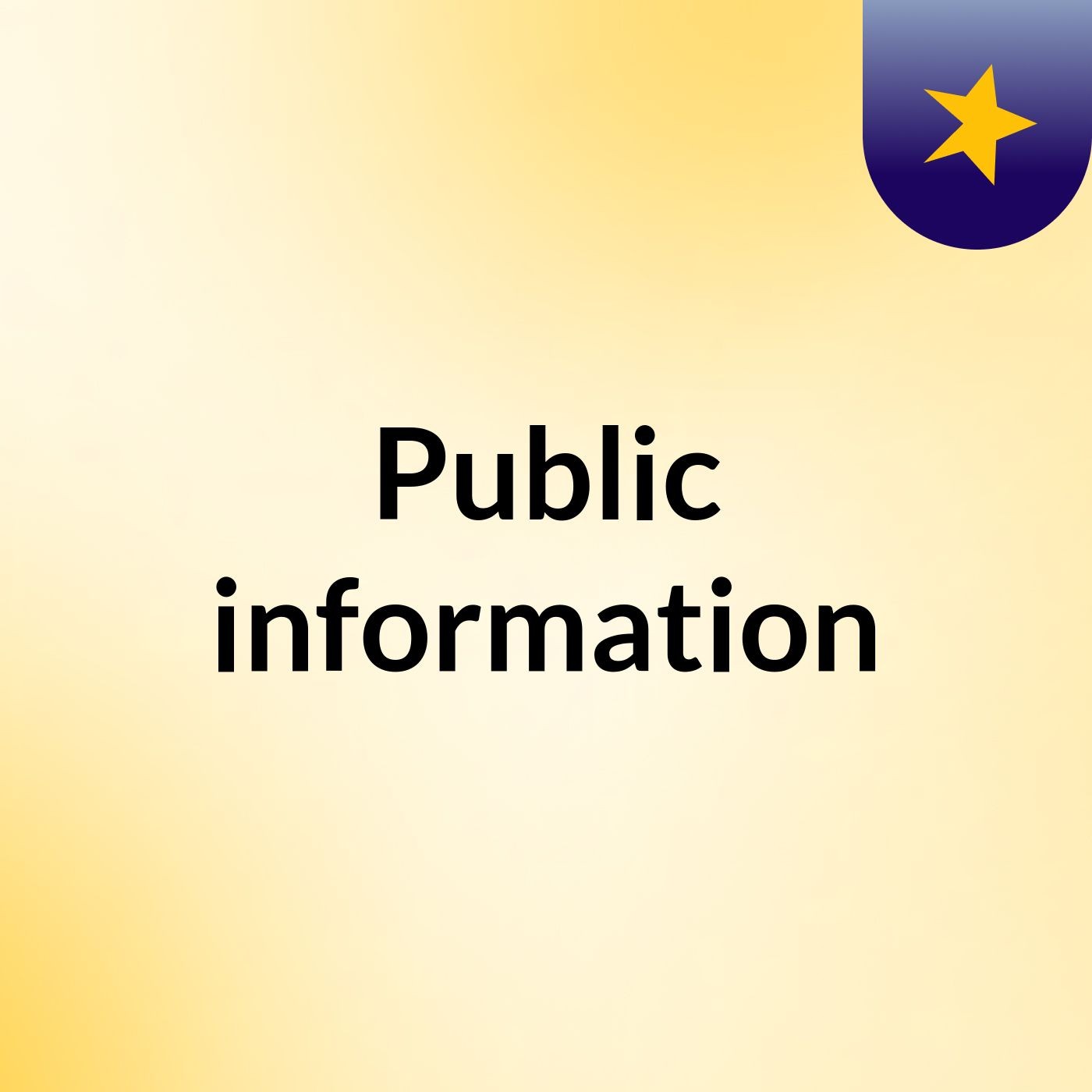 Public information