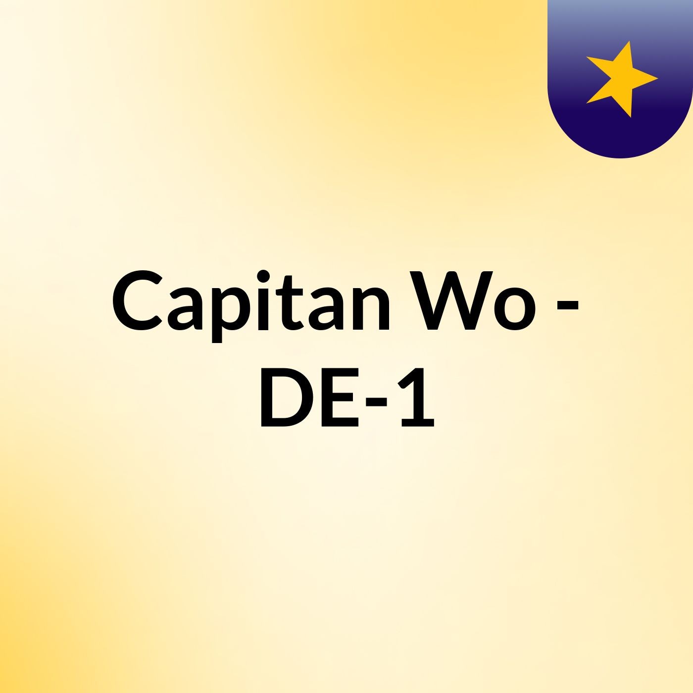 Capitan Wo - DE-1