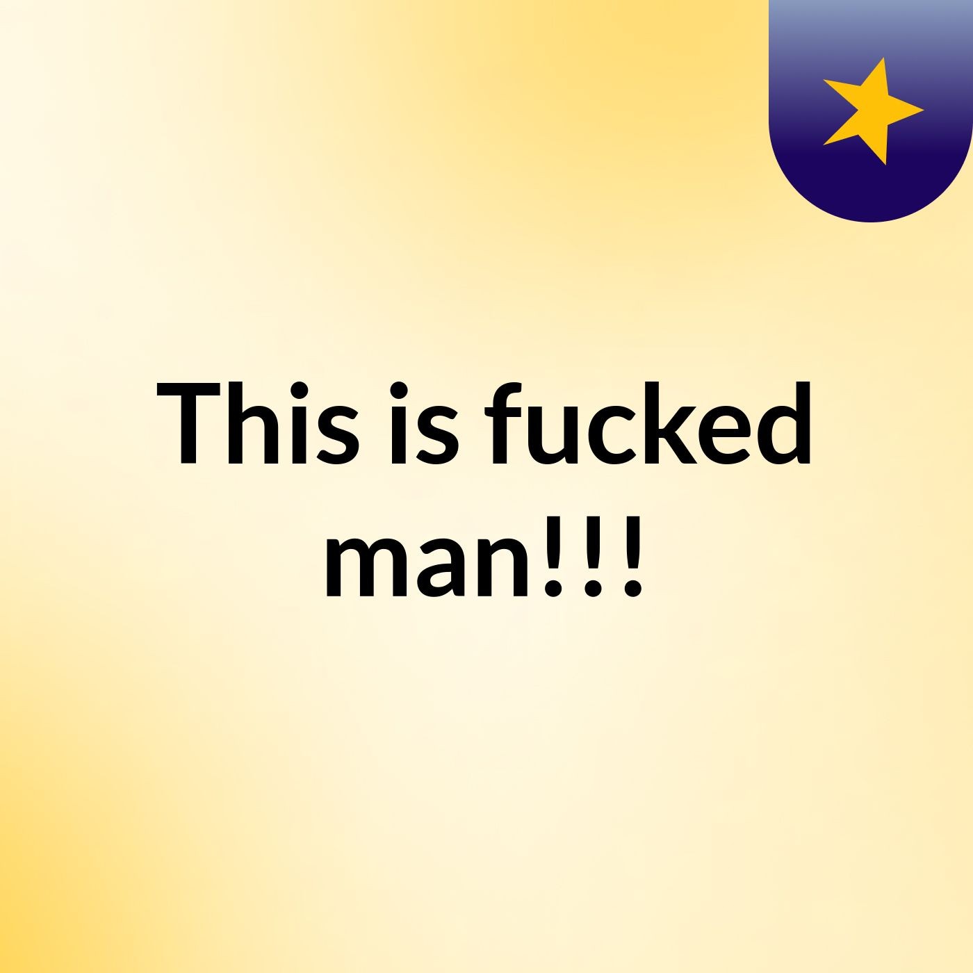 This is fucked man!!!