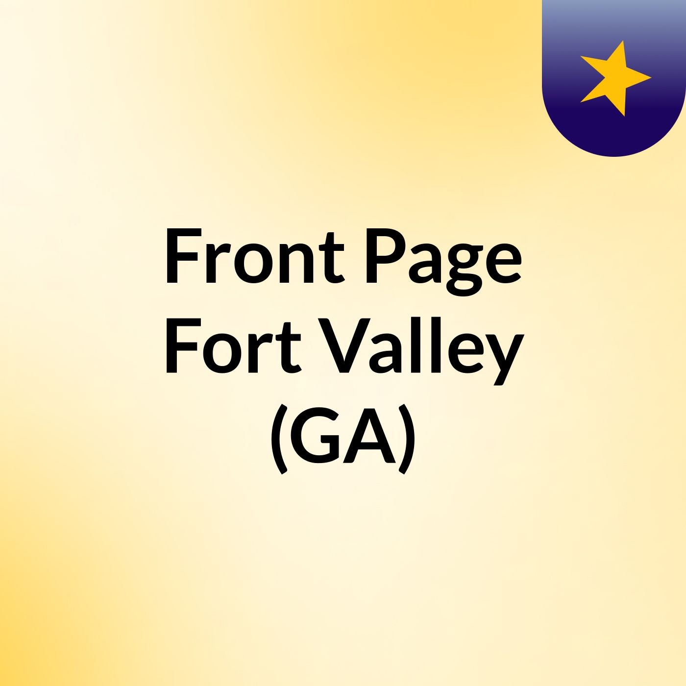 Front Page Fort Valley (GA)
