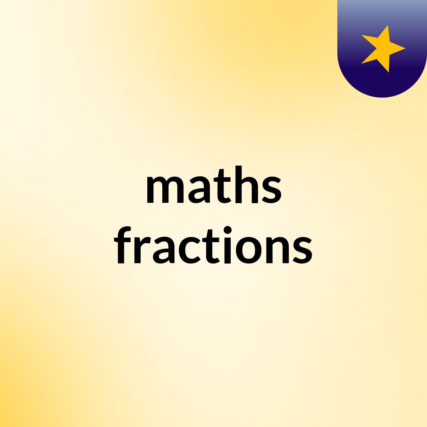 maths fractions