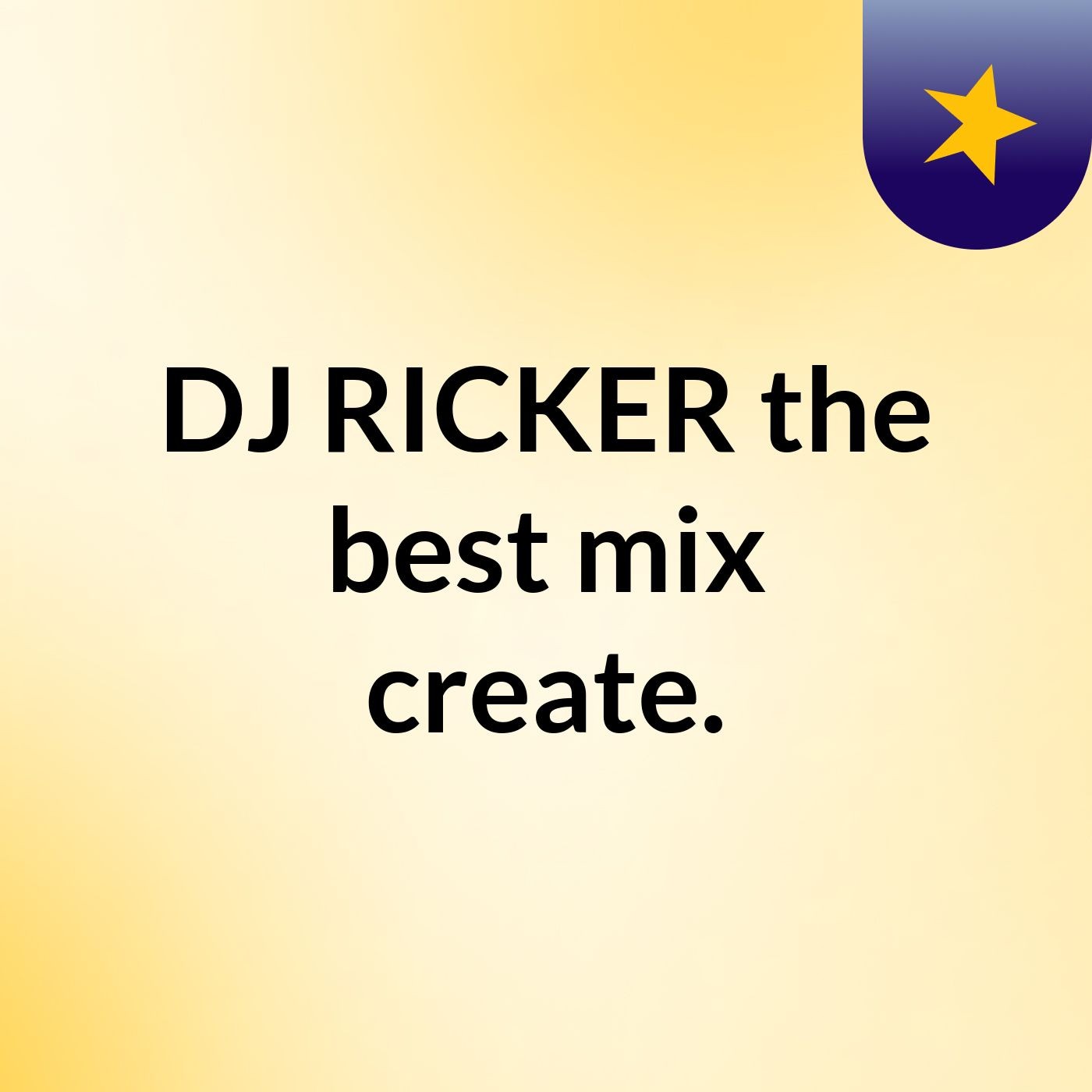 DJ RICKER the best mix create. cover art
