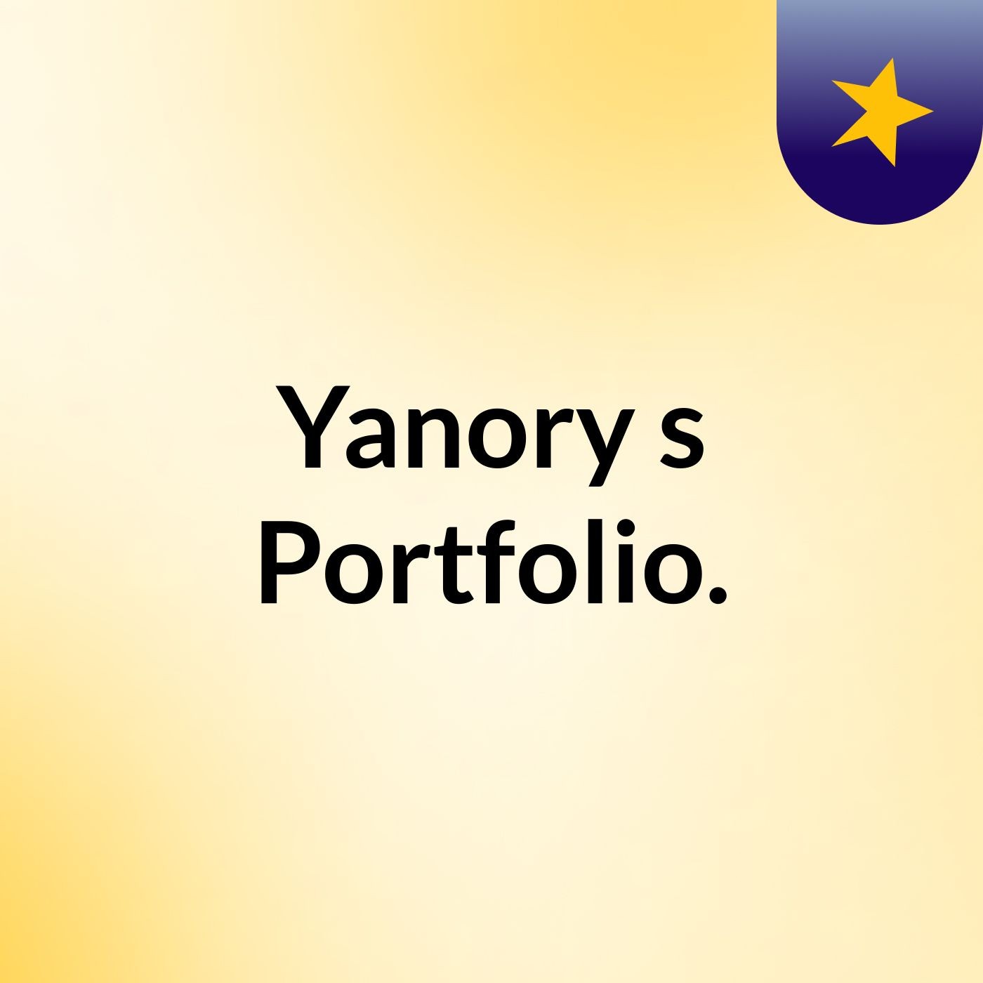 Yanory's Portfolio.