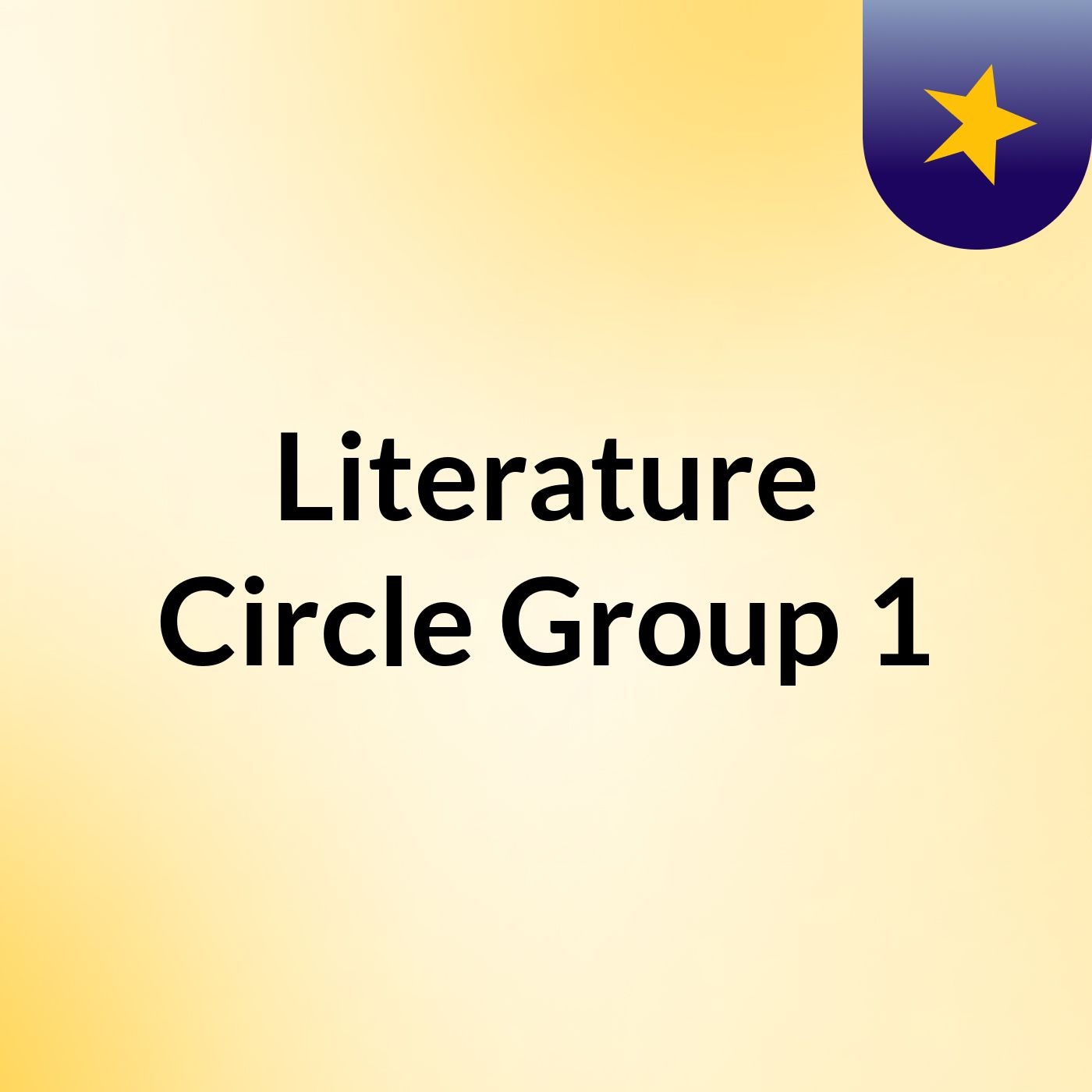 Literature Circle Podcast Group 1 #1