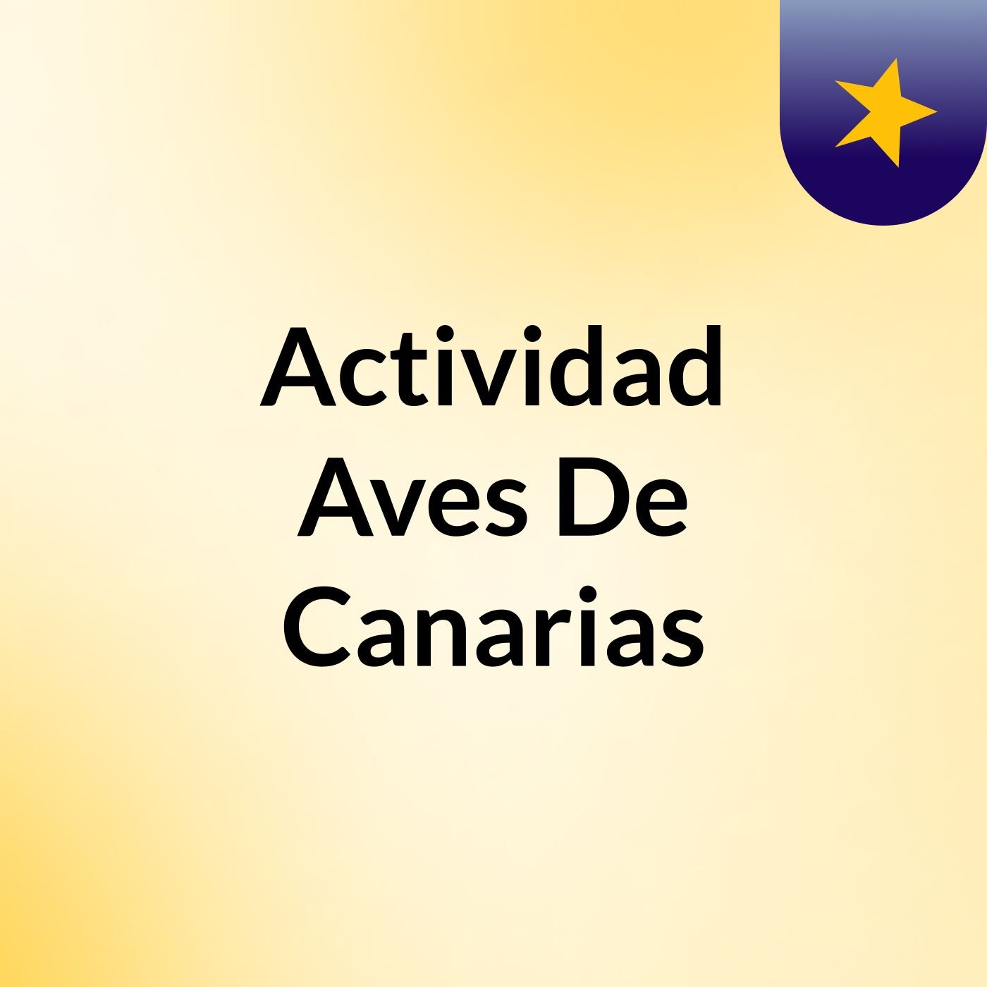 Actividad Aves De Canarias