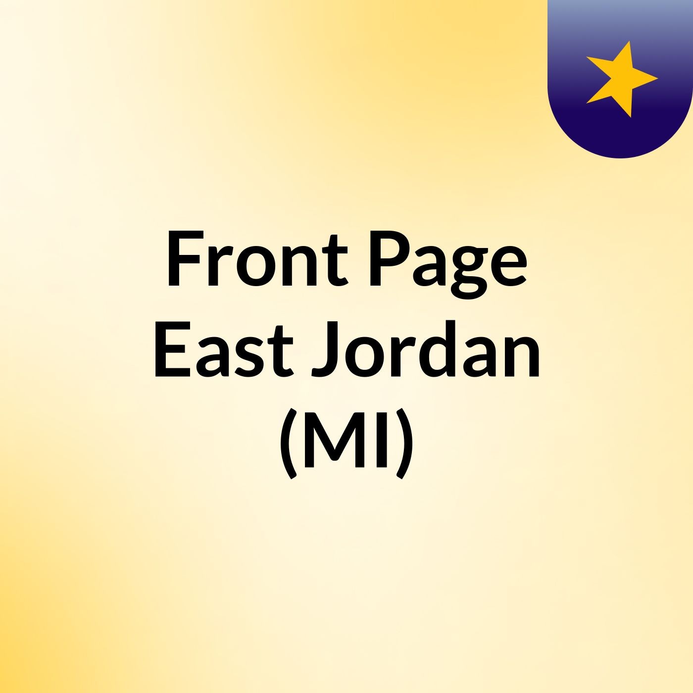 Front Page East Jordan (MI) Front Page East Jordan (MI)