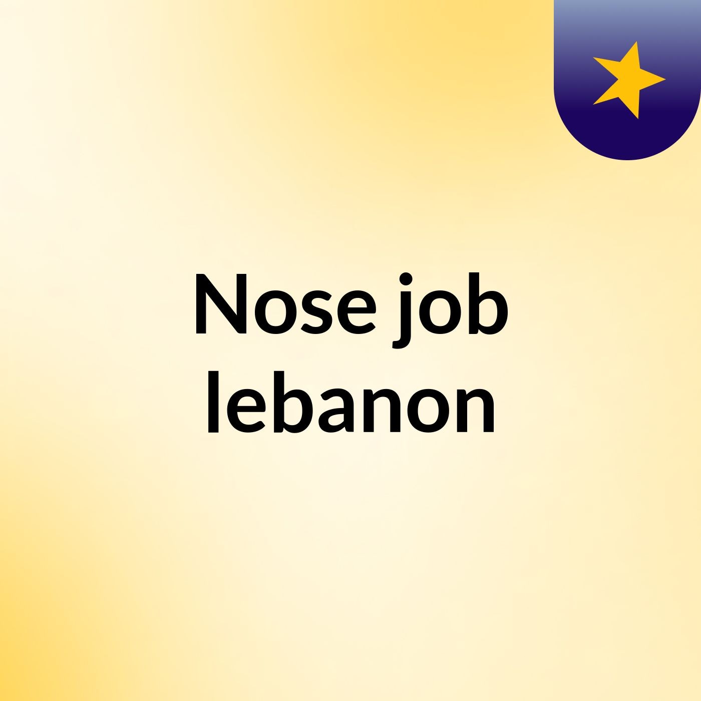 Nose job lebanon