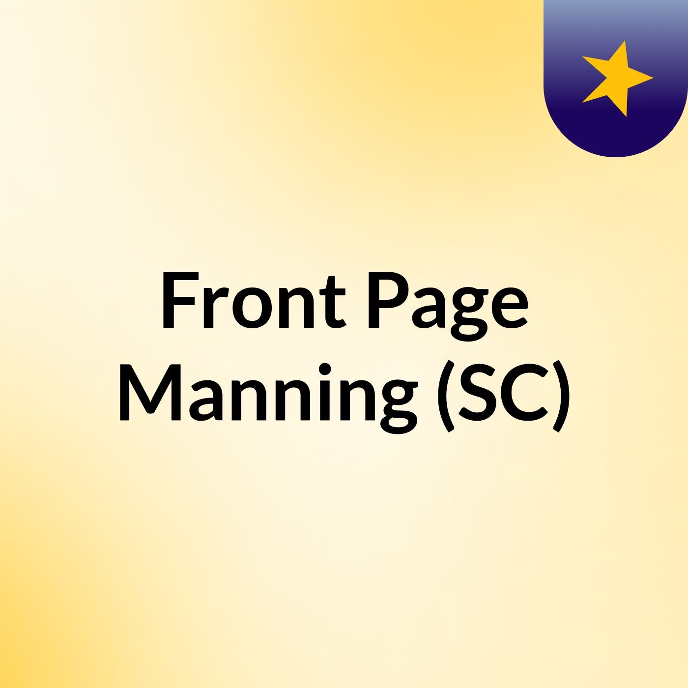 Front Page Manning (SC) Front Page Manning (SC)