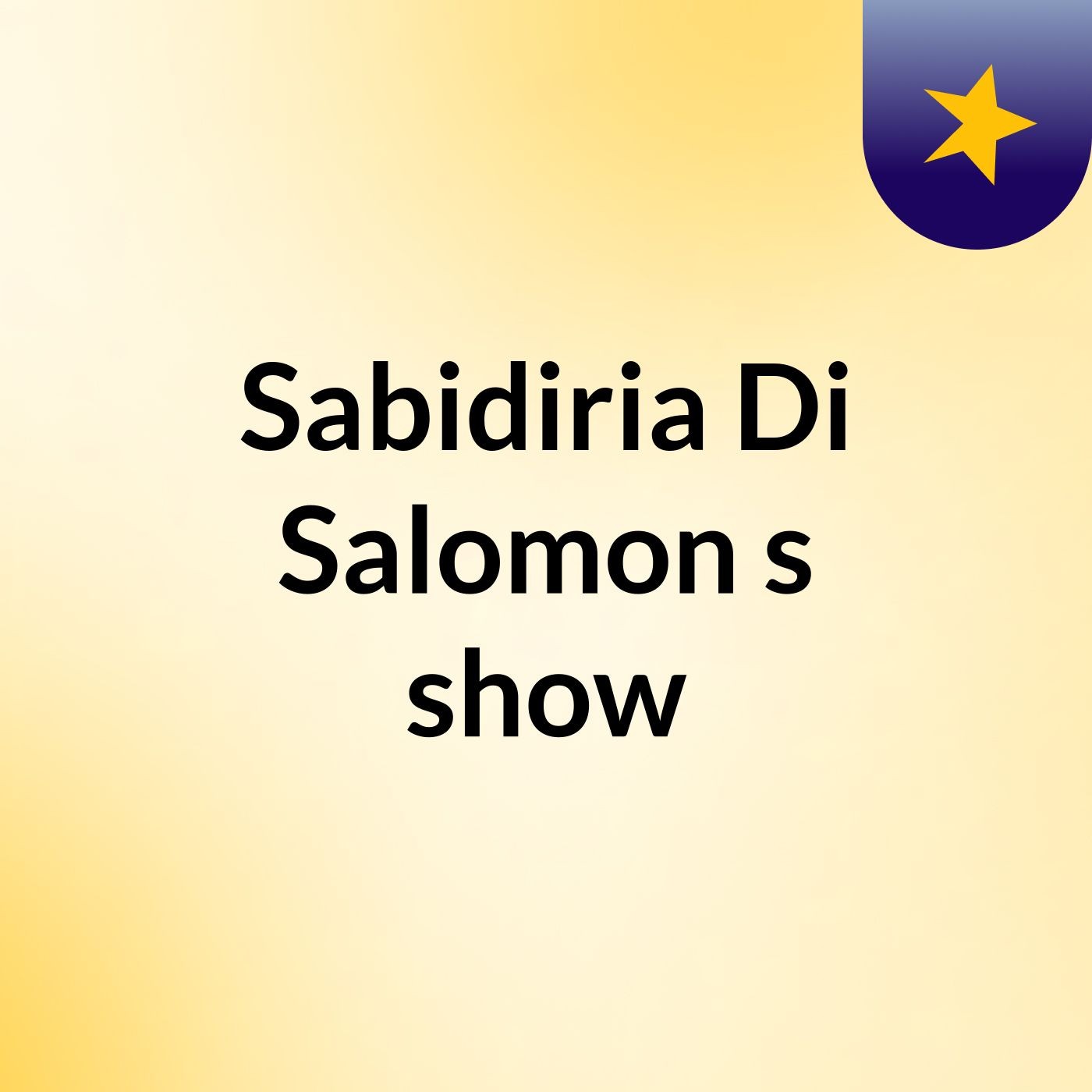 Sabidiria Di Salomon's show