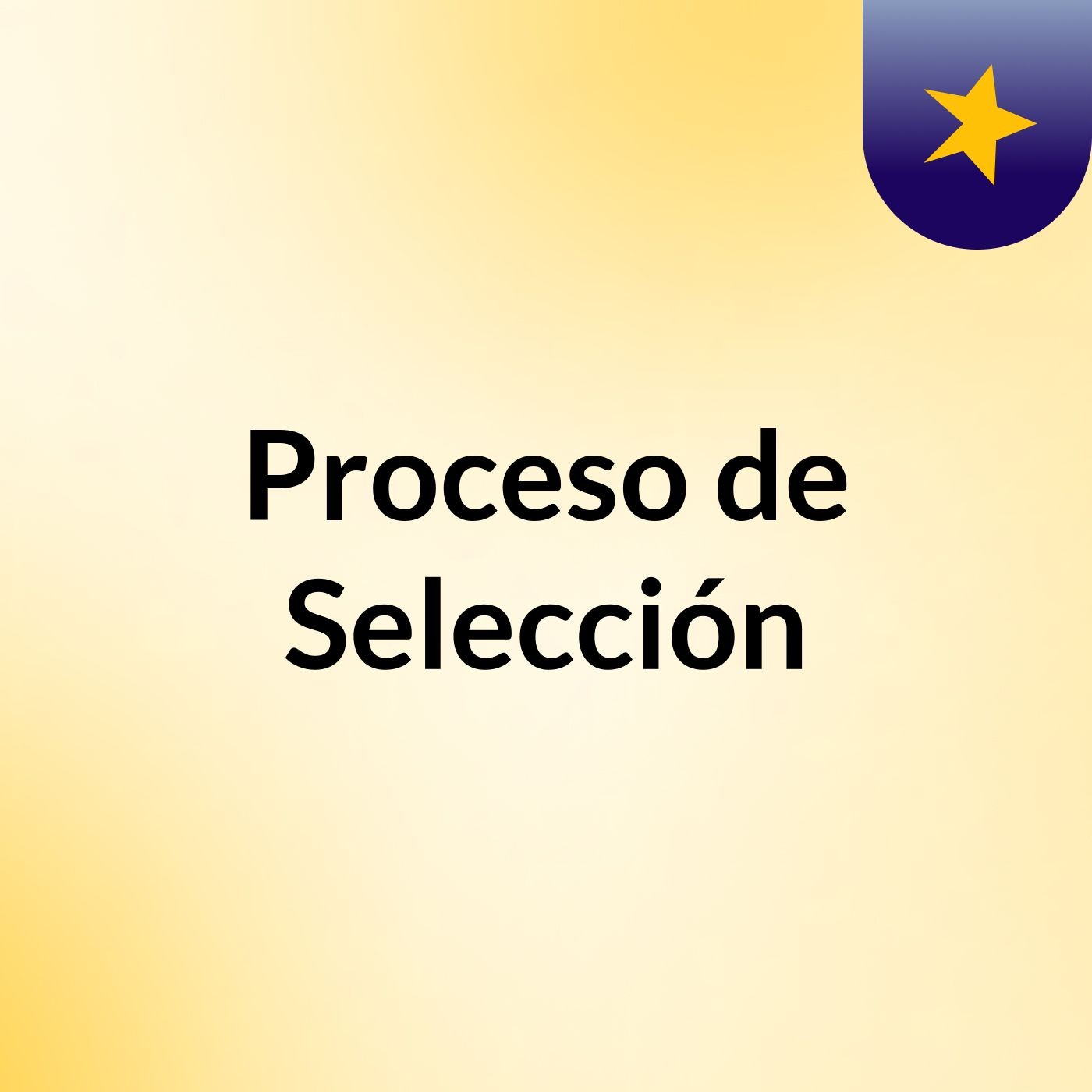 Proceso de Selección