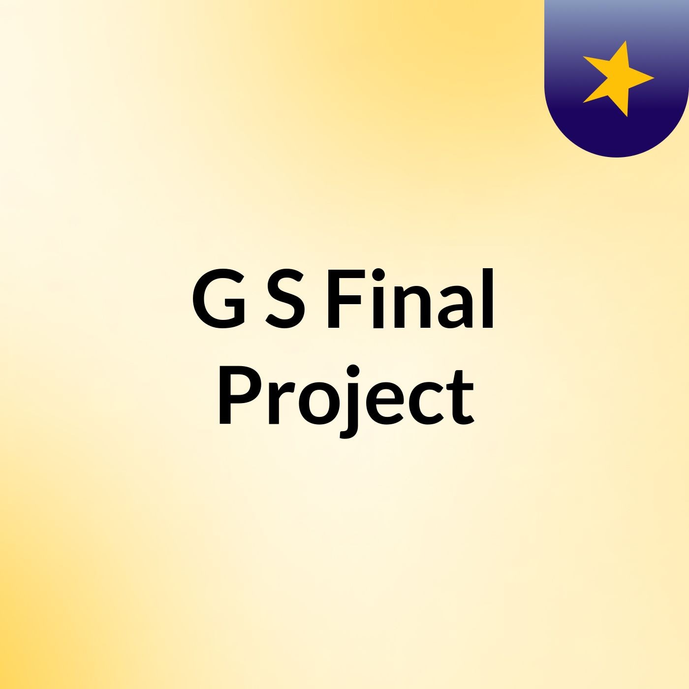 G&S Final Project cover art