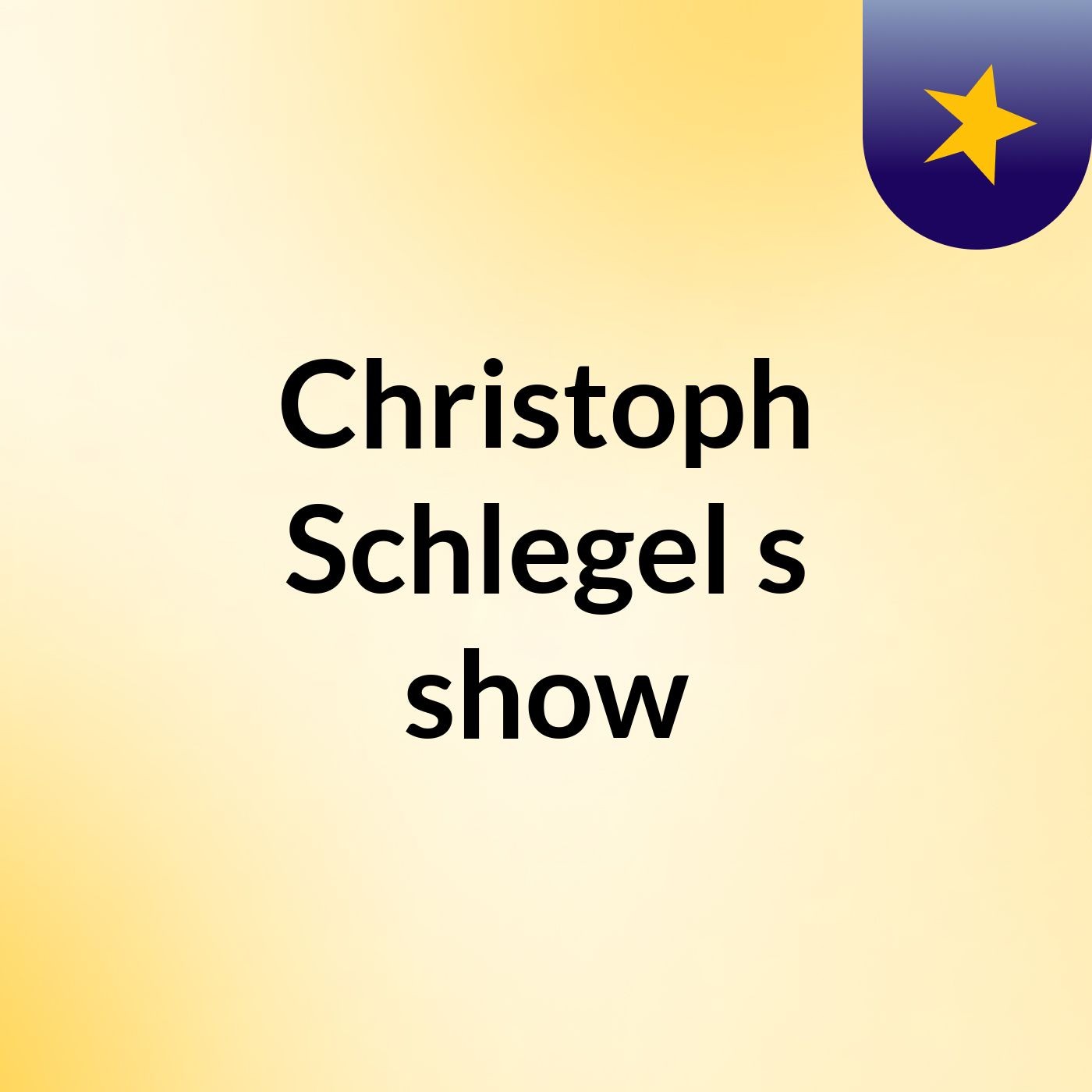 Christoph Schlegel's show