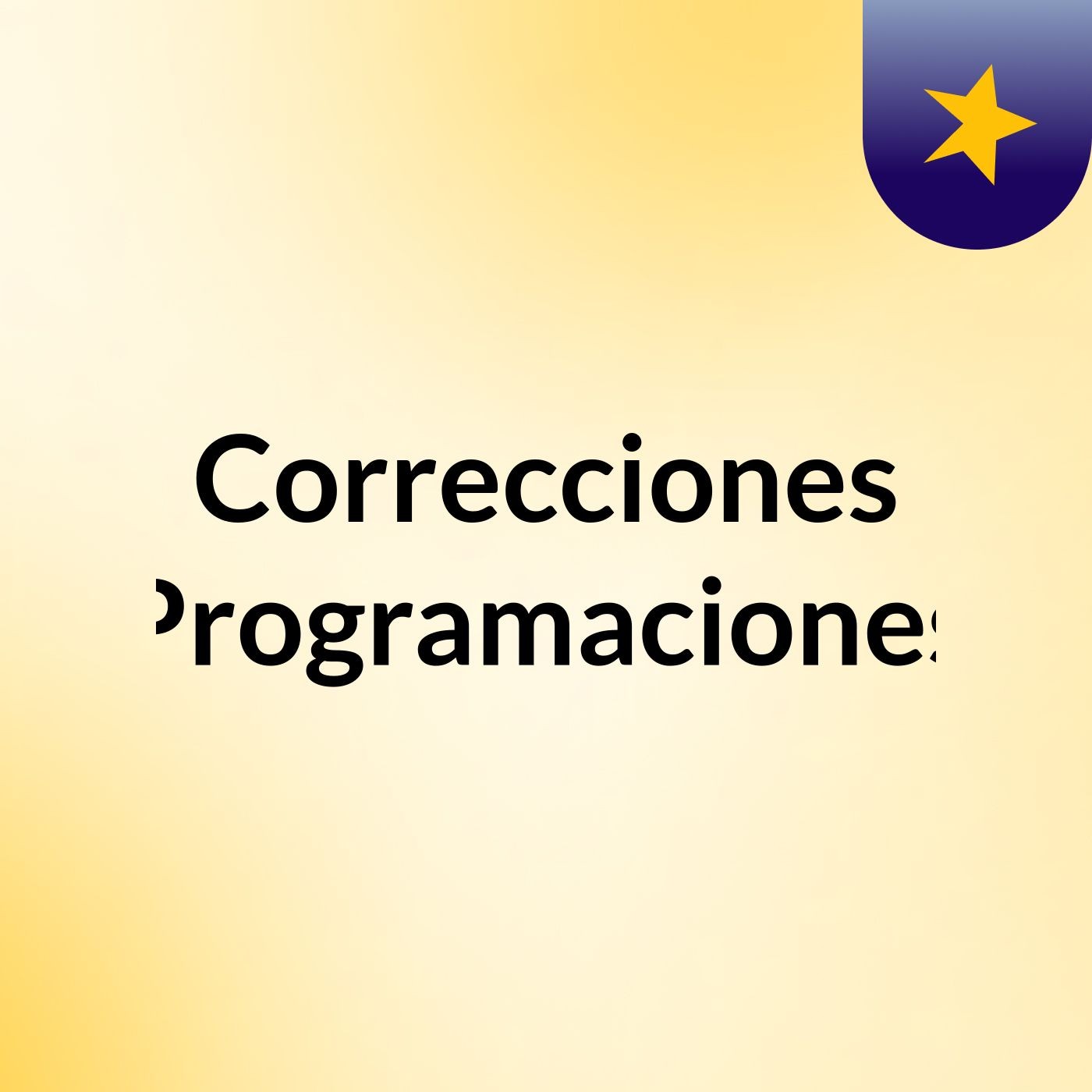 Correcciones Programaciones