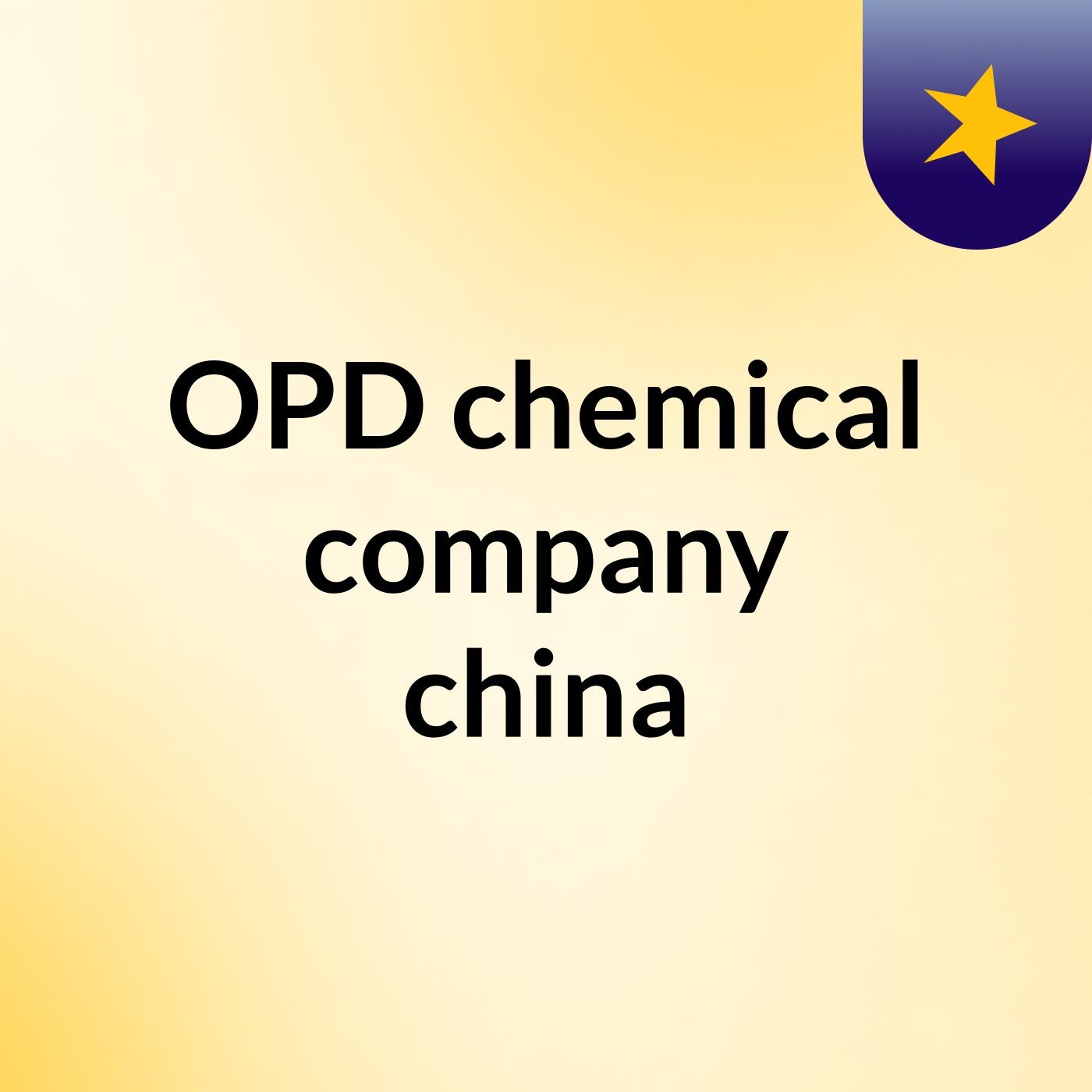 OPD chemical company china cover