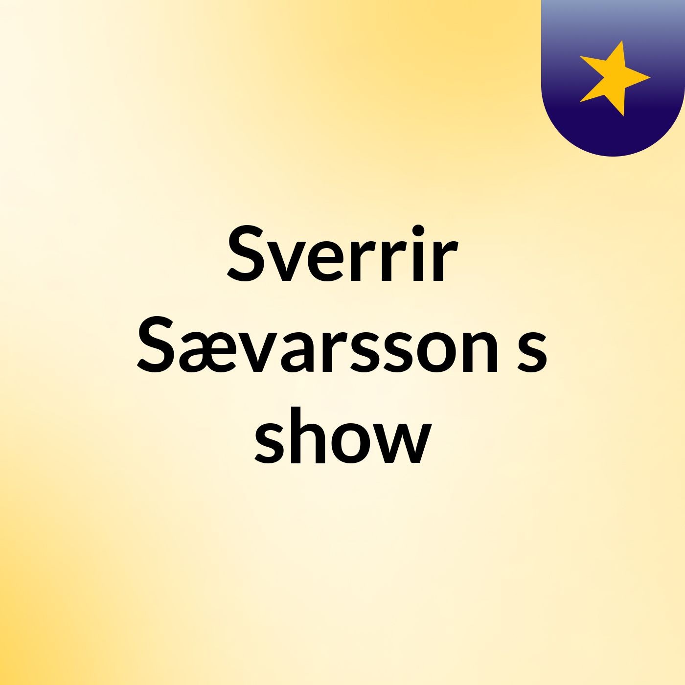 Sverrir Sævarsson's show