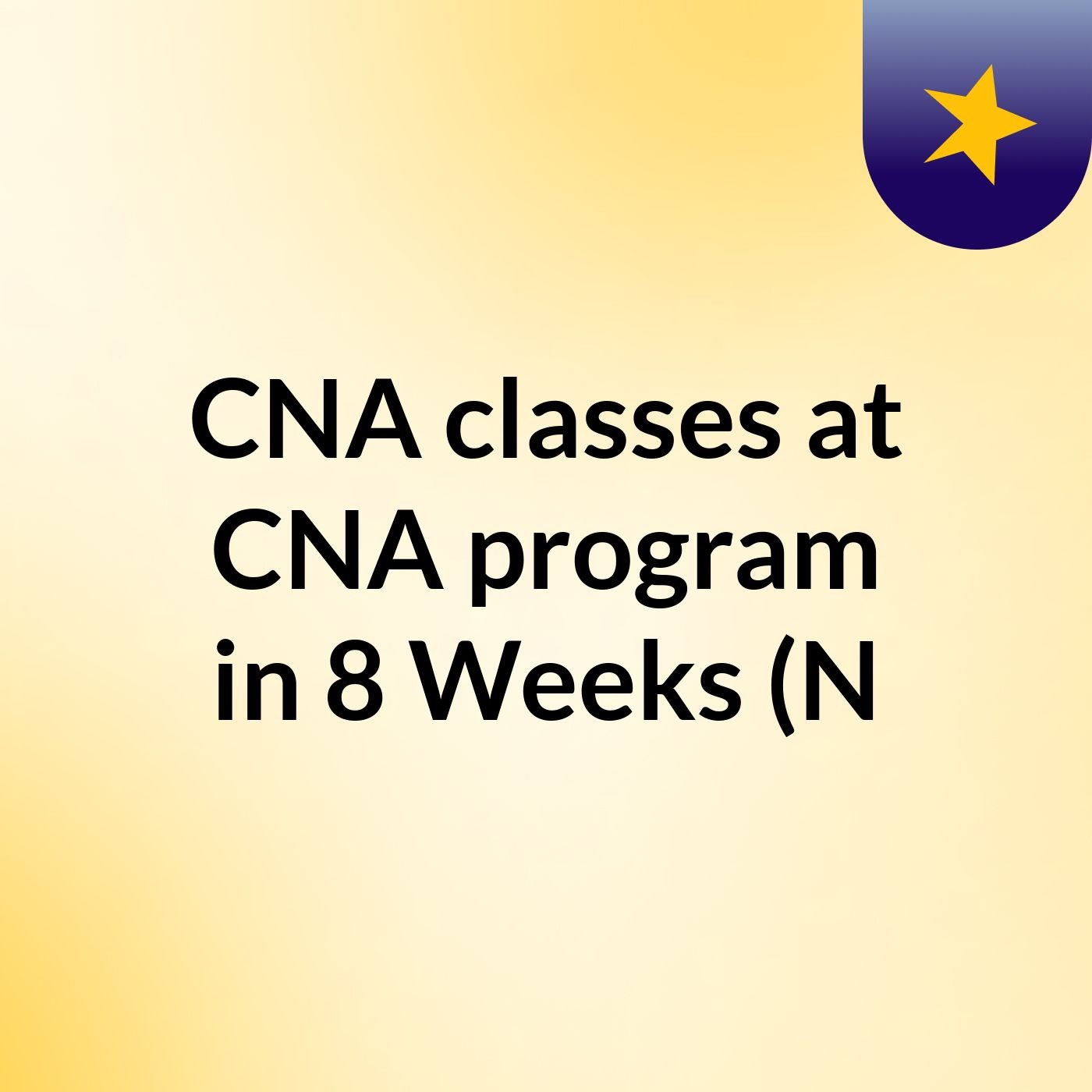 CNA classes at CNA program in 8 Weeks (N