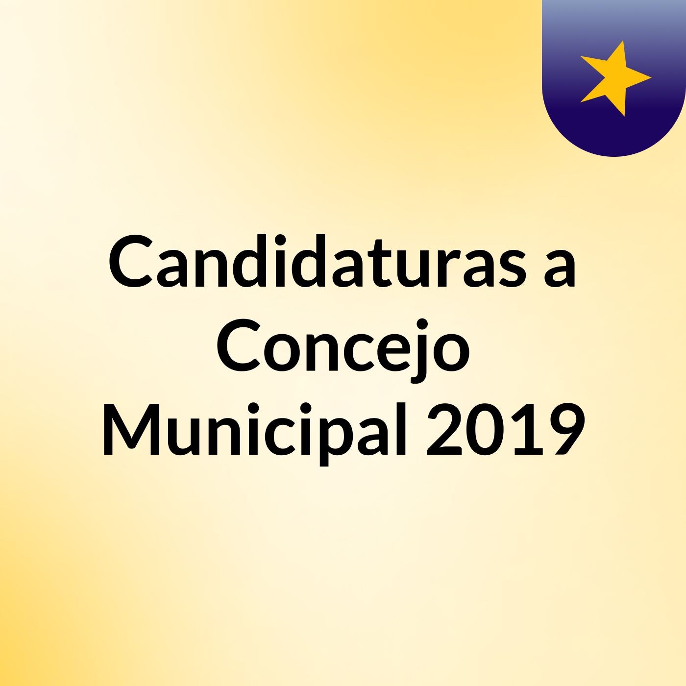 Candidaturas a Concejo Municipal 2019