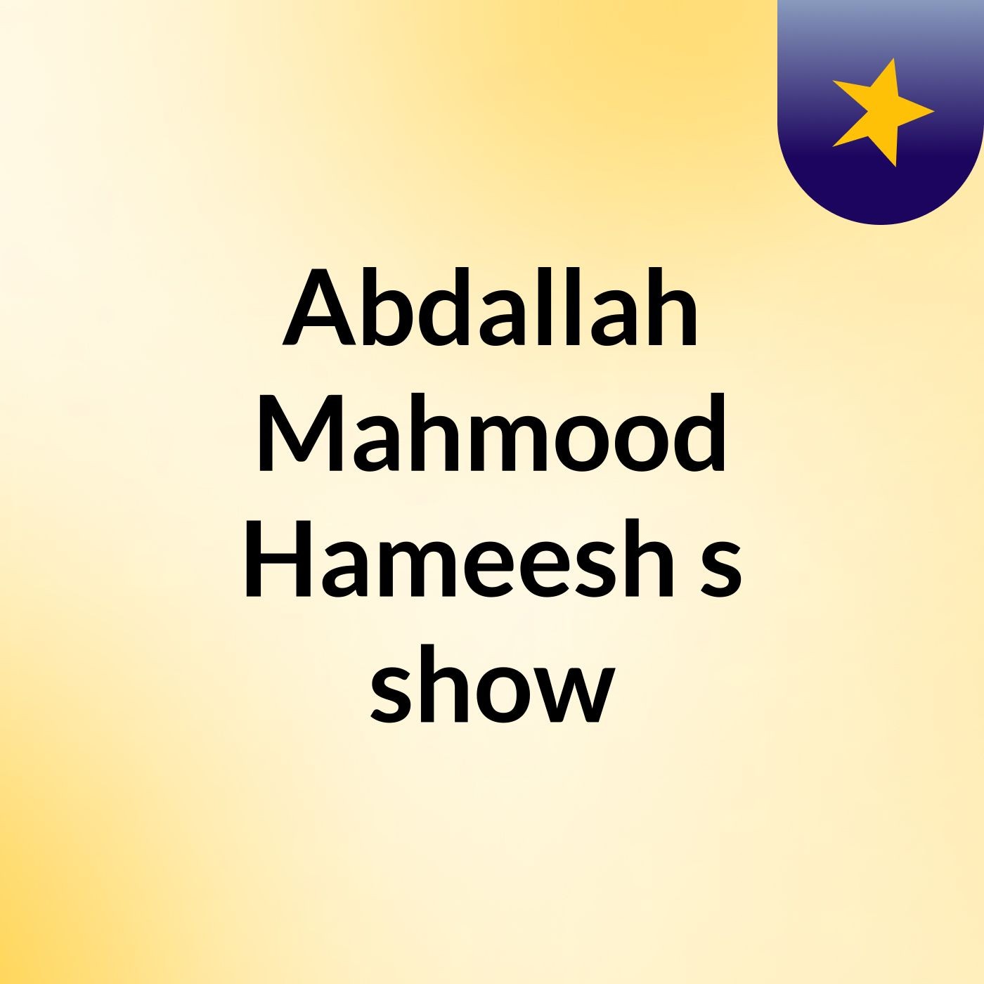 Abdallah Mahmood Hameesh's show