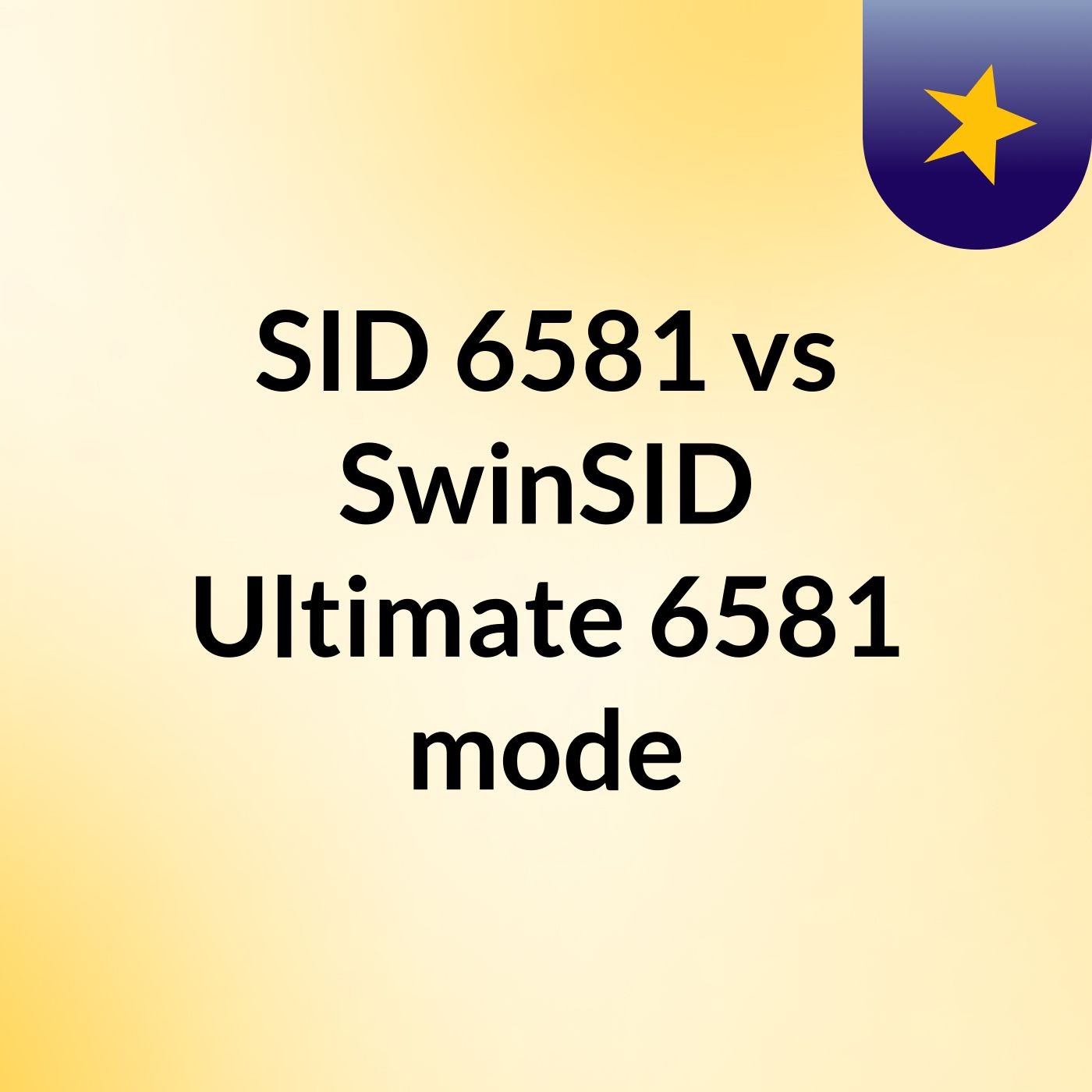 SID 6581 vs SwinSID Ultimate 6581 mode