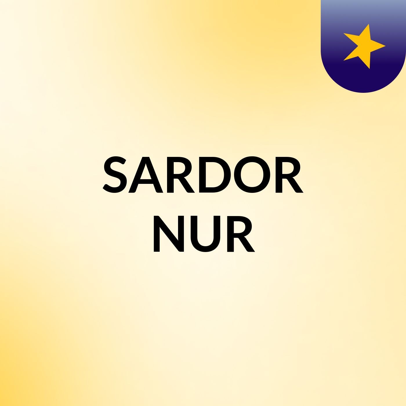 SARDOR NUR - niyat.