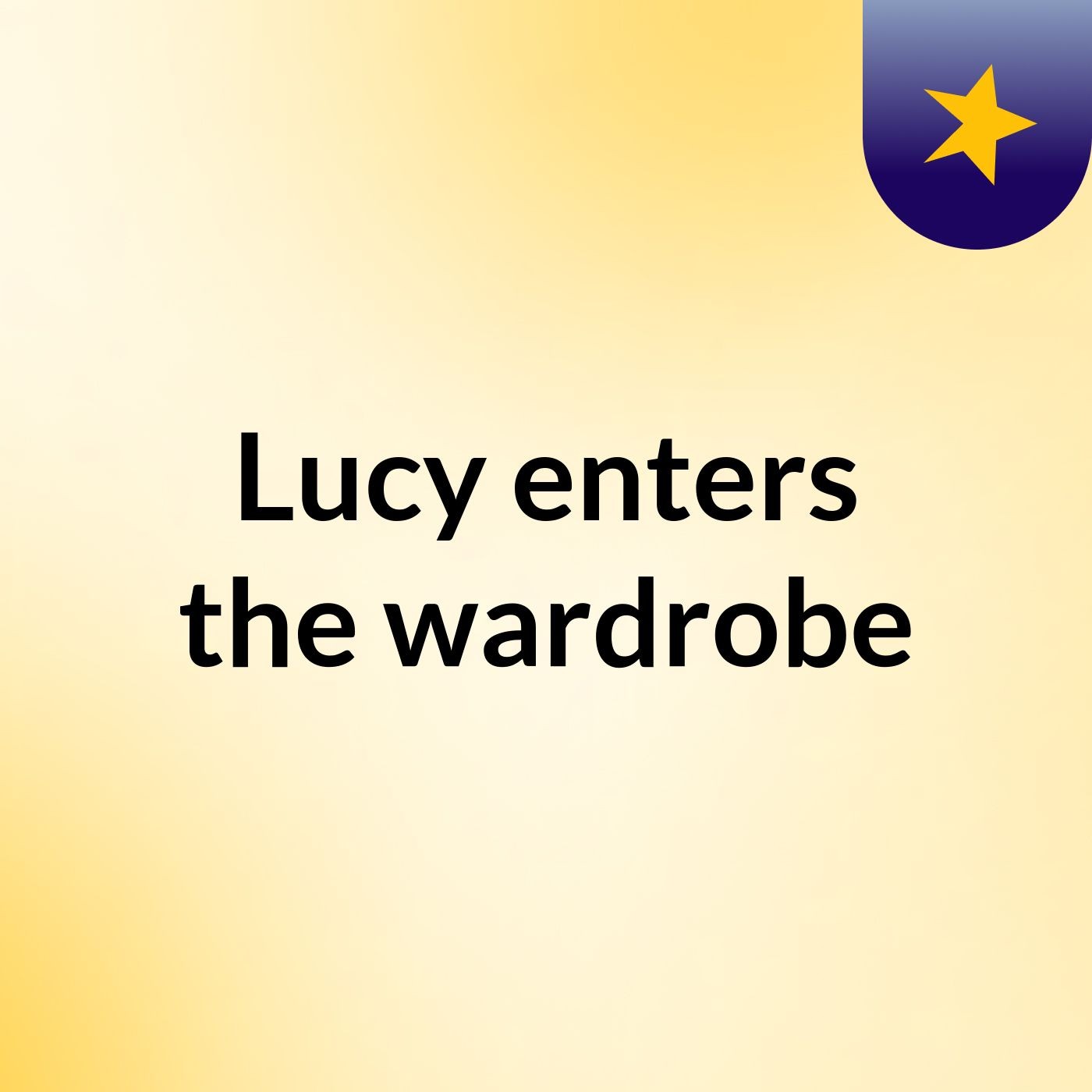 Lucy enters the wardrobe cover art