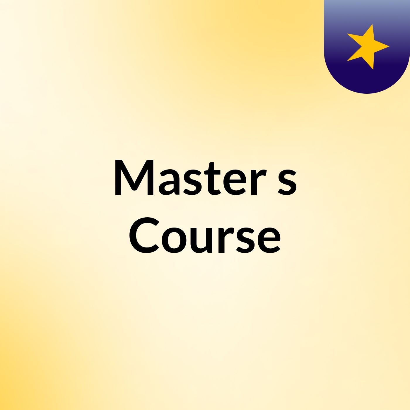 Master's Course