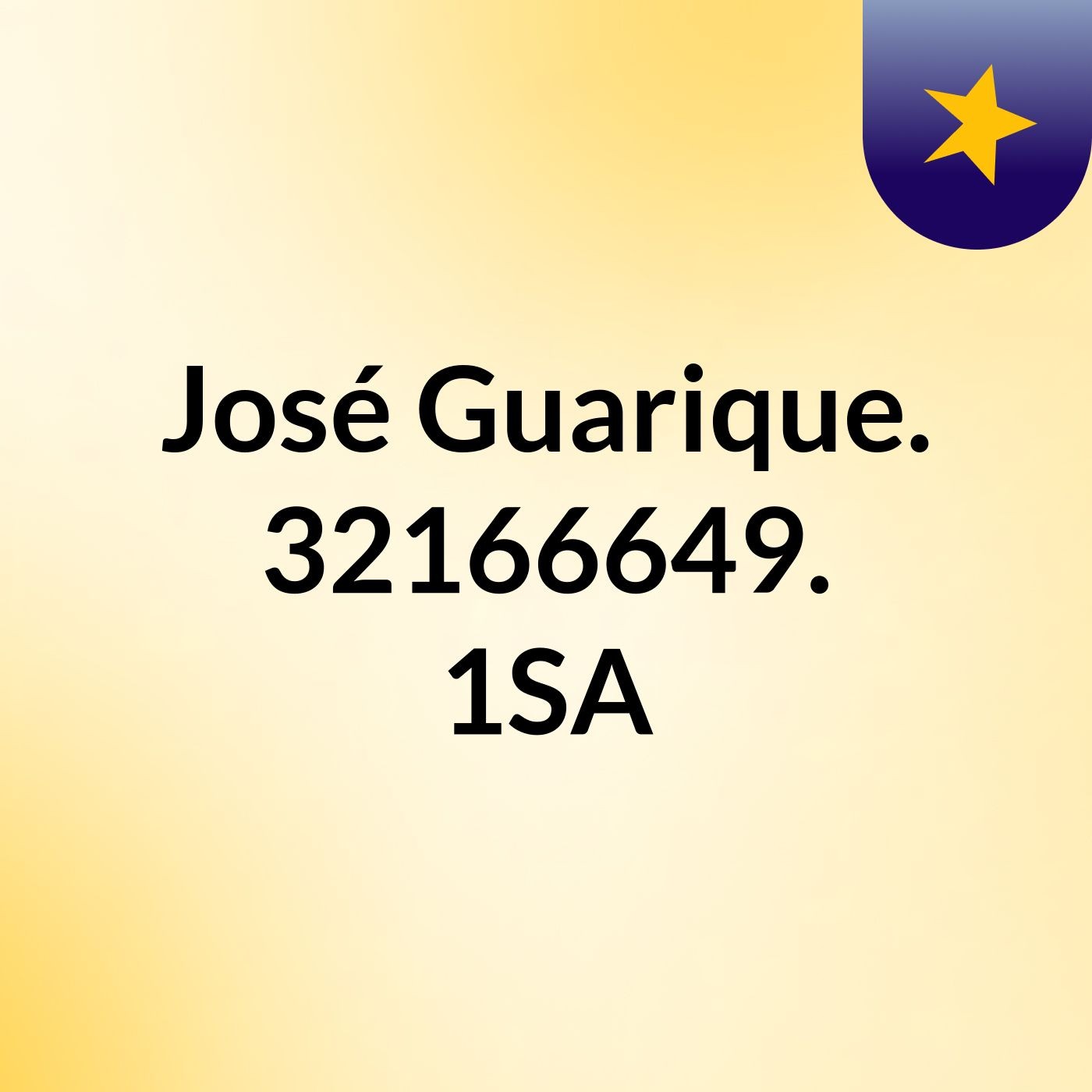 José Guarique. 32166649. 1SA podcast artwork