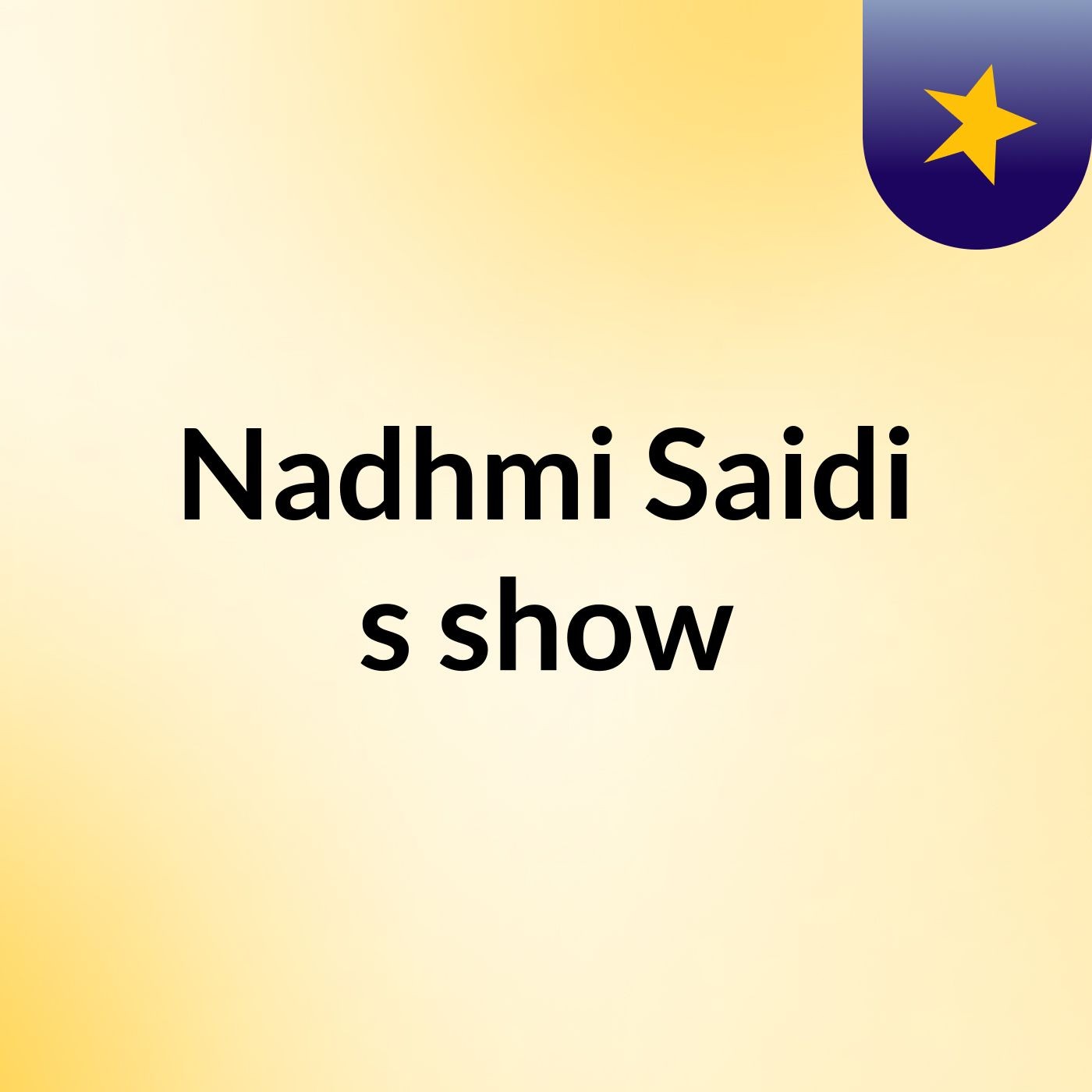 Nadhmi Saidi's show