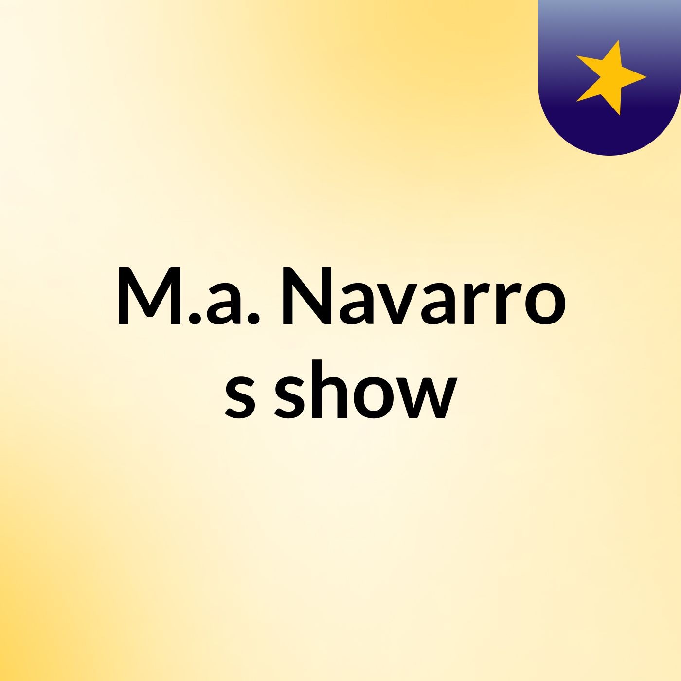 M.a. Navarro's show cover art