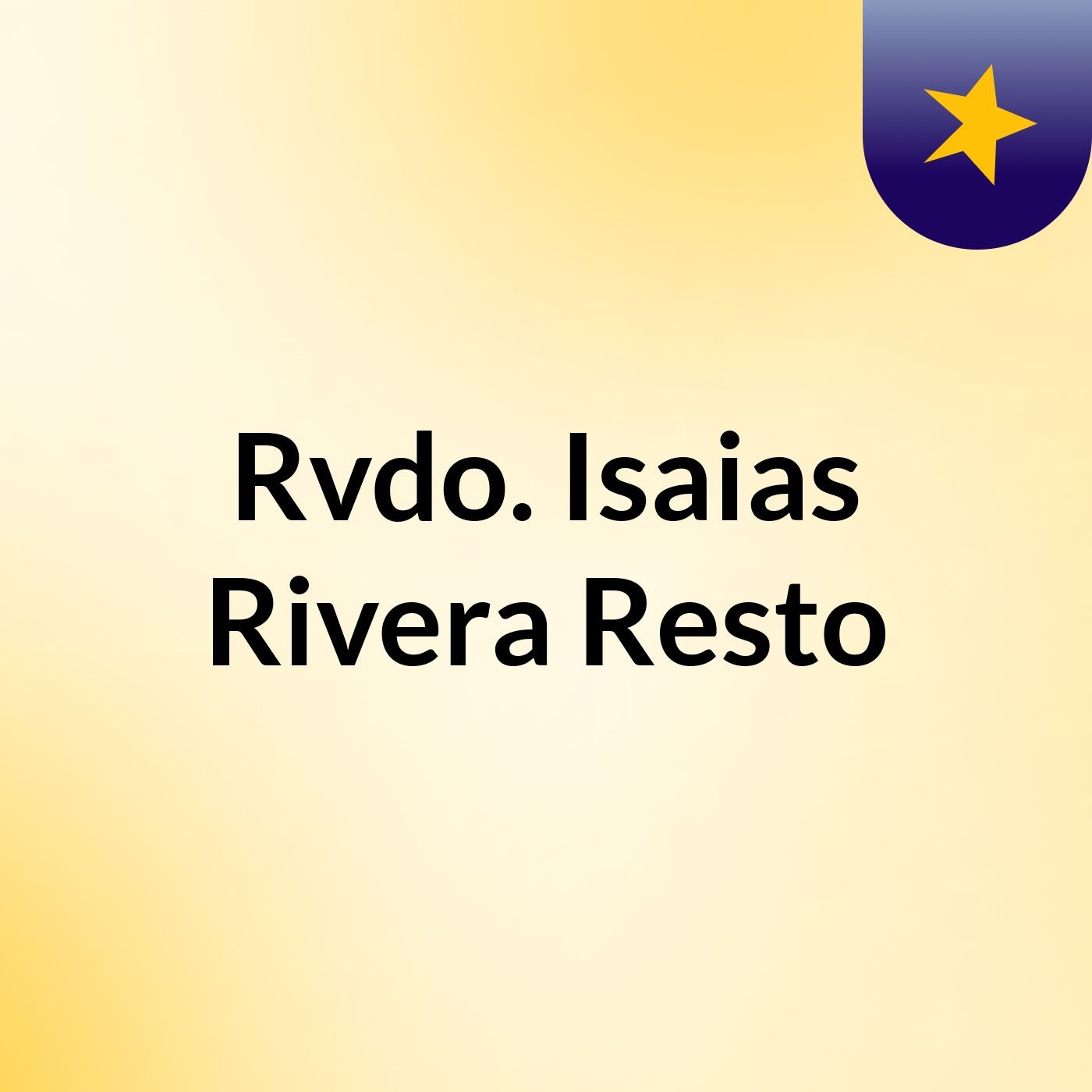Rvdo. Isaias Rivera Resto