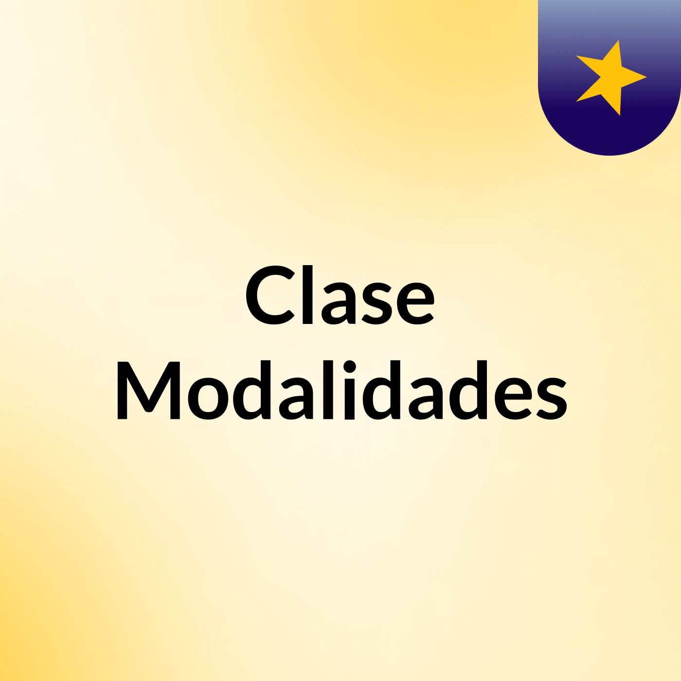 Clase Modalidades