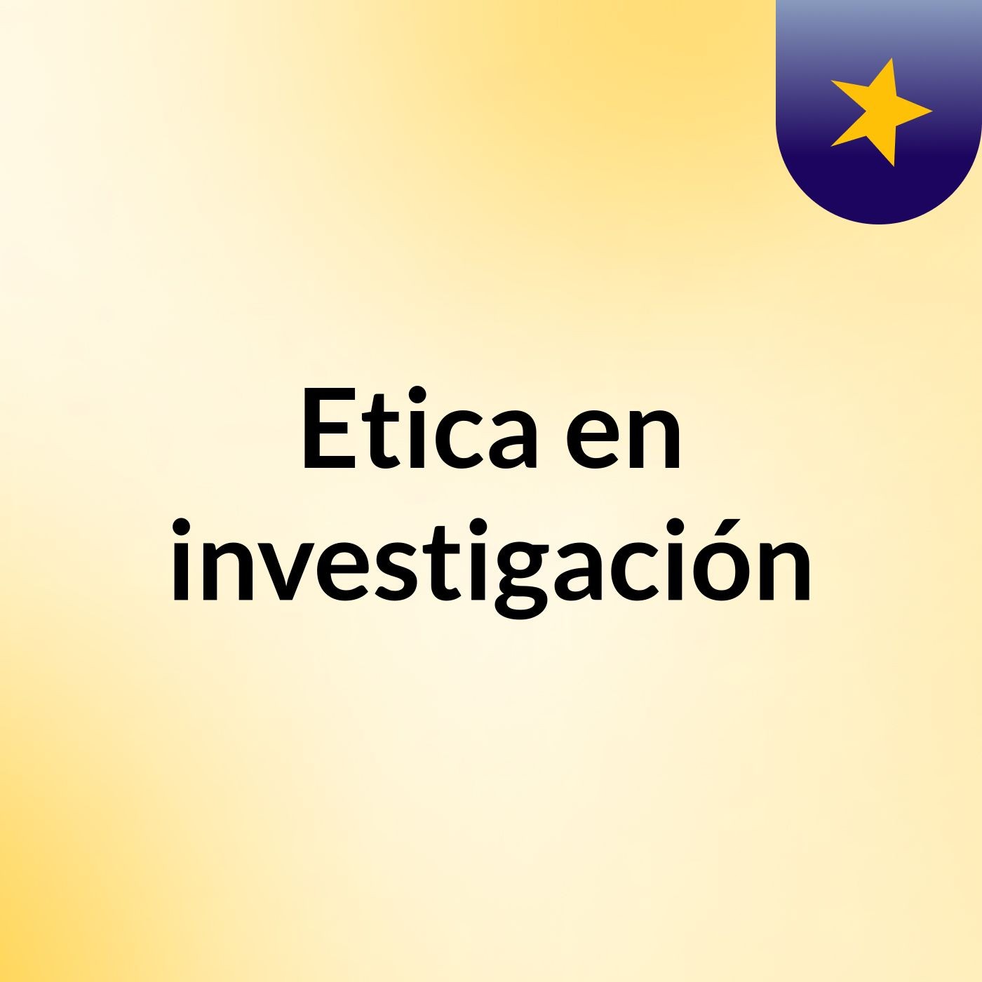 Etica en investigación