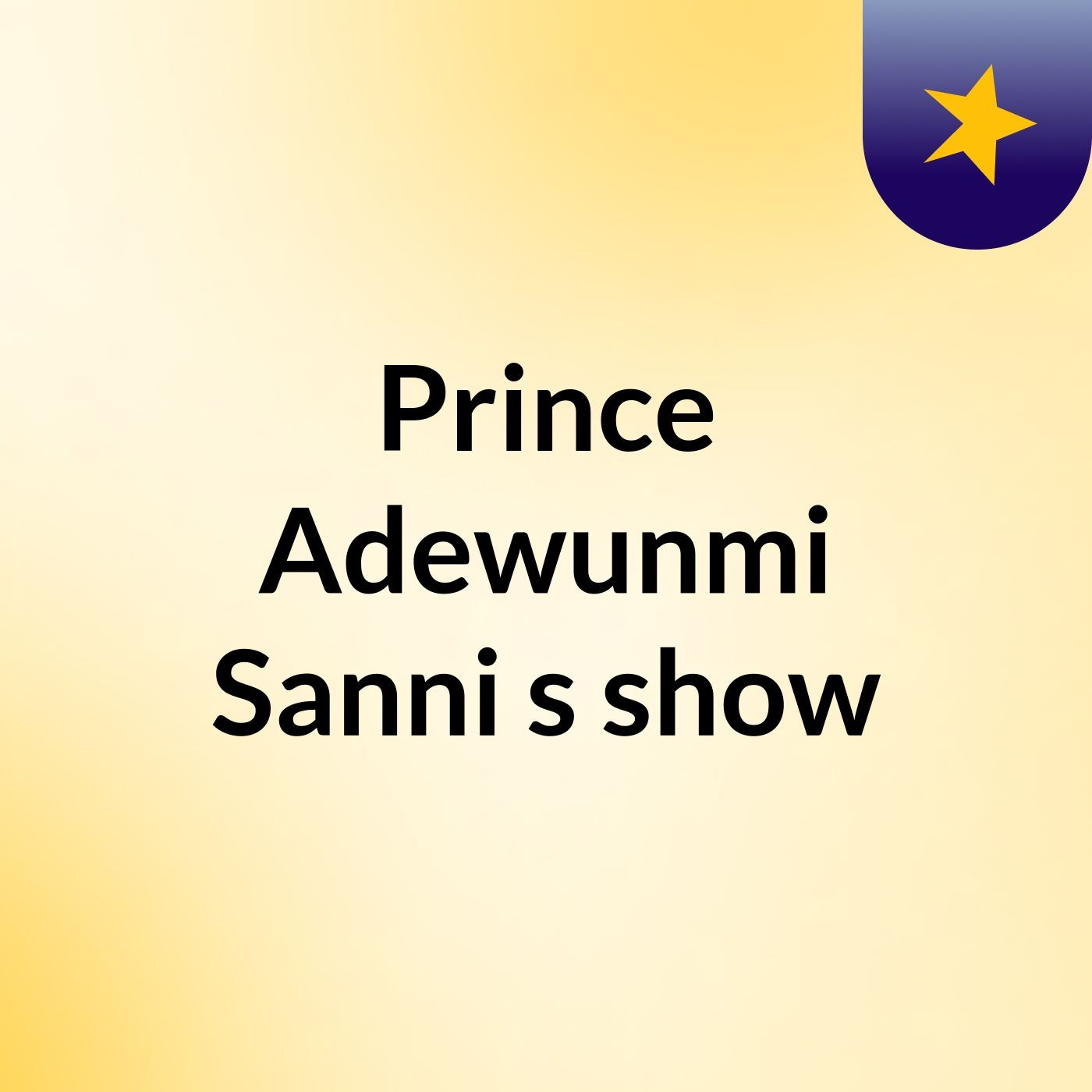 Prince Adewunmi Sanni's show